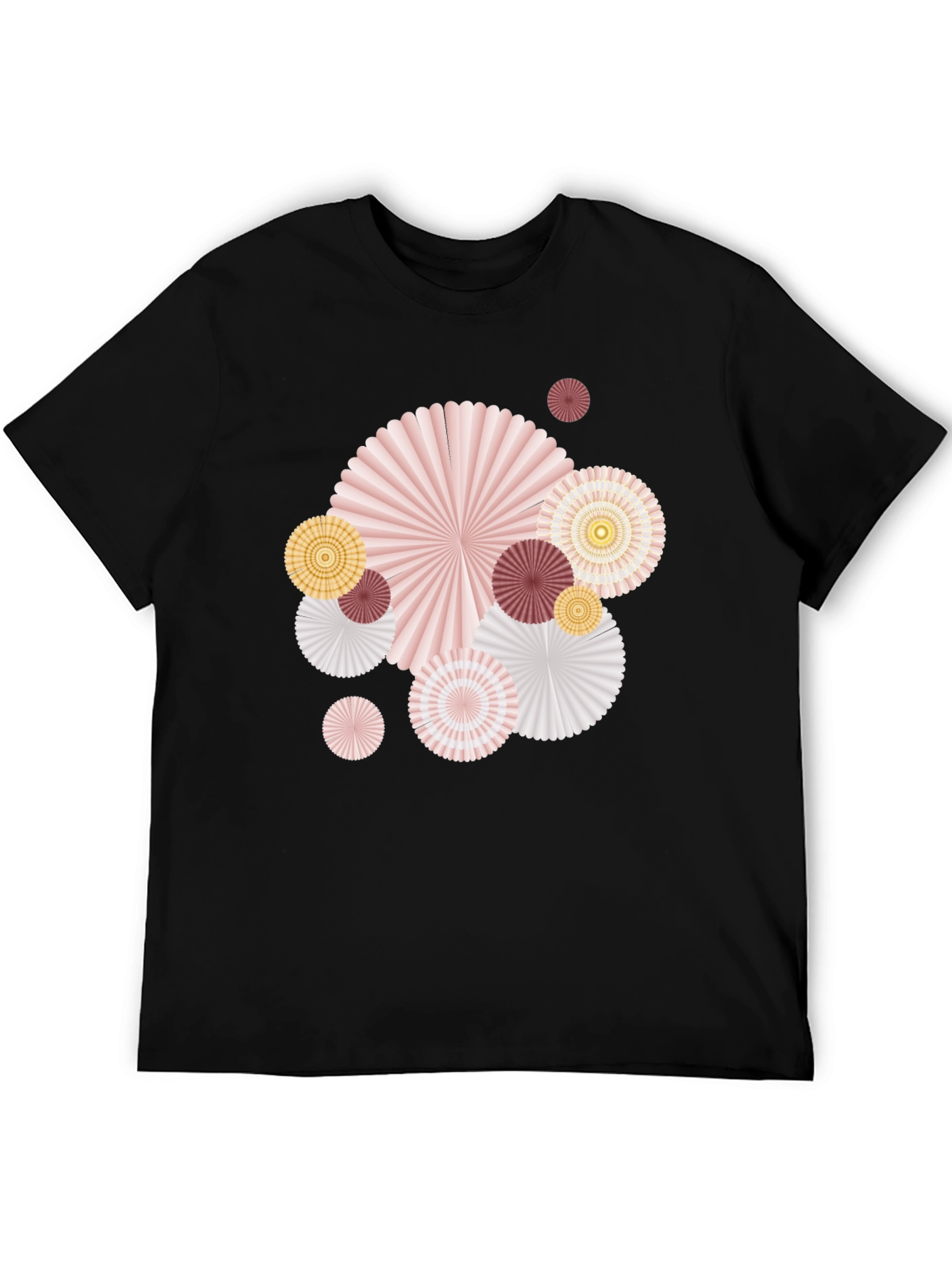 Paper Fan Graphic Tee - Stylish Statement Shirt
