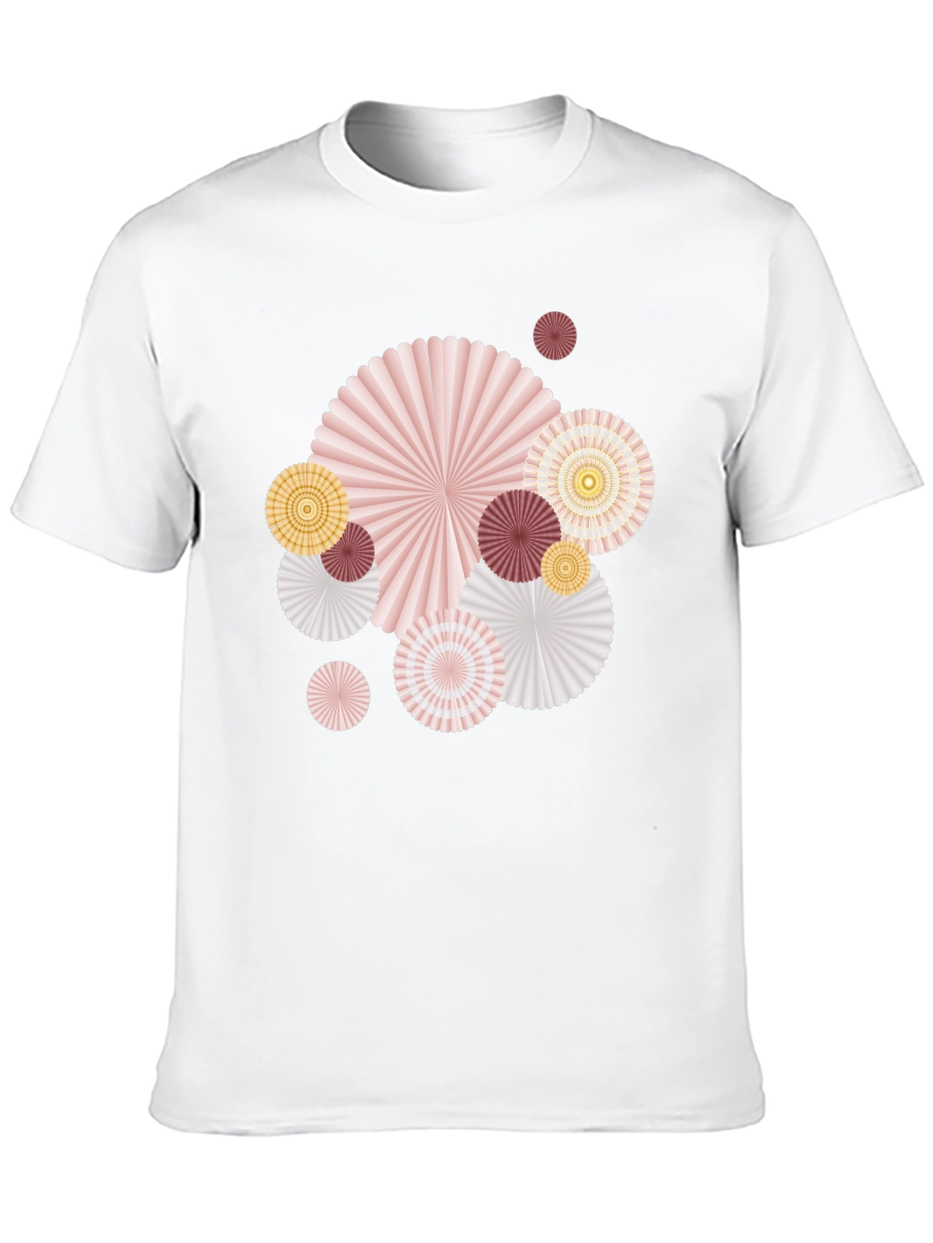 Paper Fan Graphic Tee - Stylish Statement Shirt