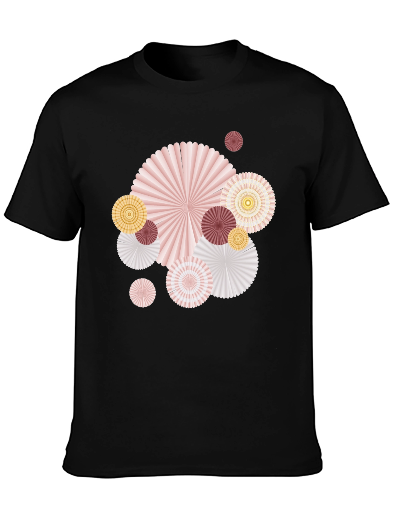 Paper Fan Graphic Tee - Stylish Statement Shirt