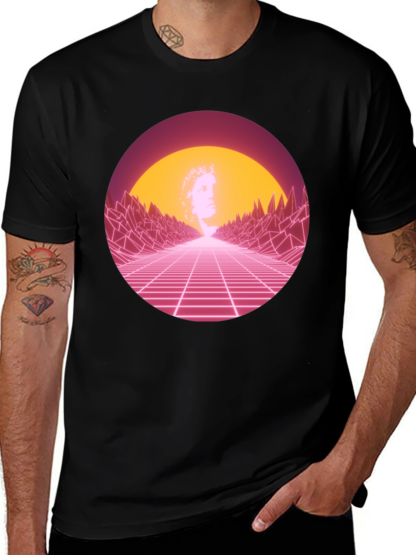 Retro Wave T-Shirt - 80s Synthwave Design