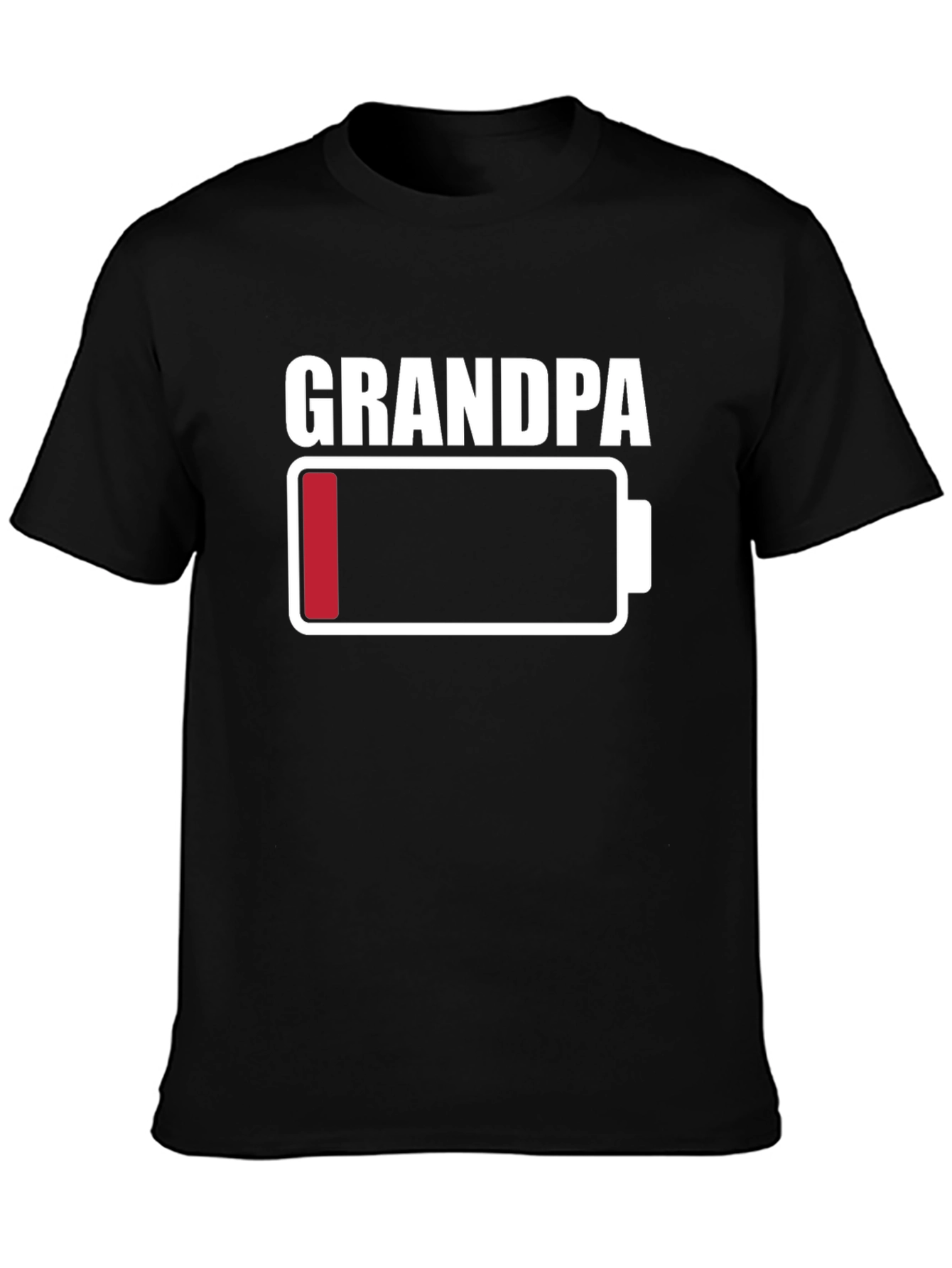 Grandpa Low Battery T-Shirt - Funny Novelty Tee