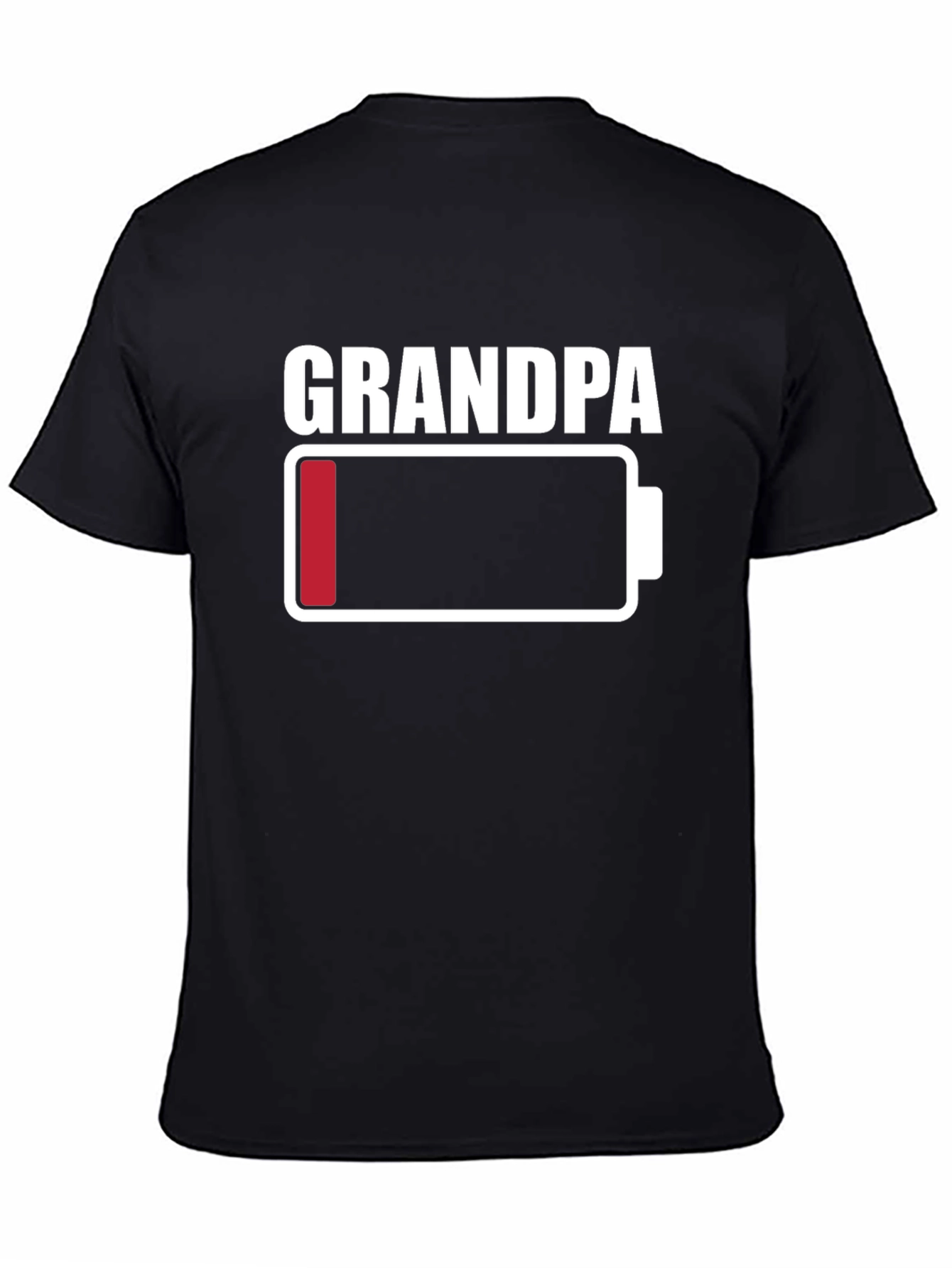 Grandpa Low Battery T-Shirt - Funny Novelty Tee