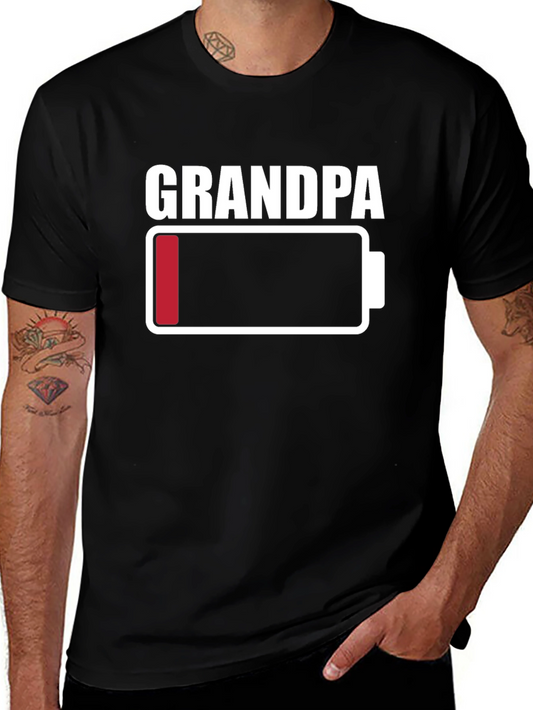 Grandpa Low Battery T-Shirt - Funny Novelty Tee