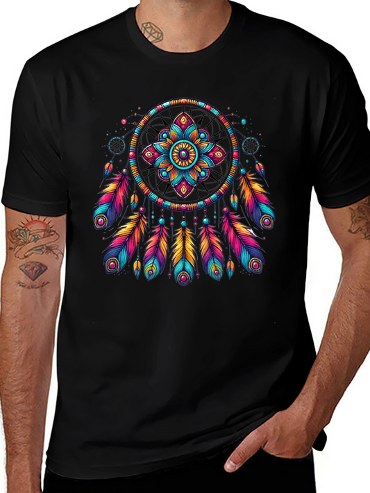 Dreamcatcher Graphic Print Black T-Shirt