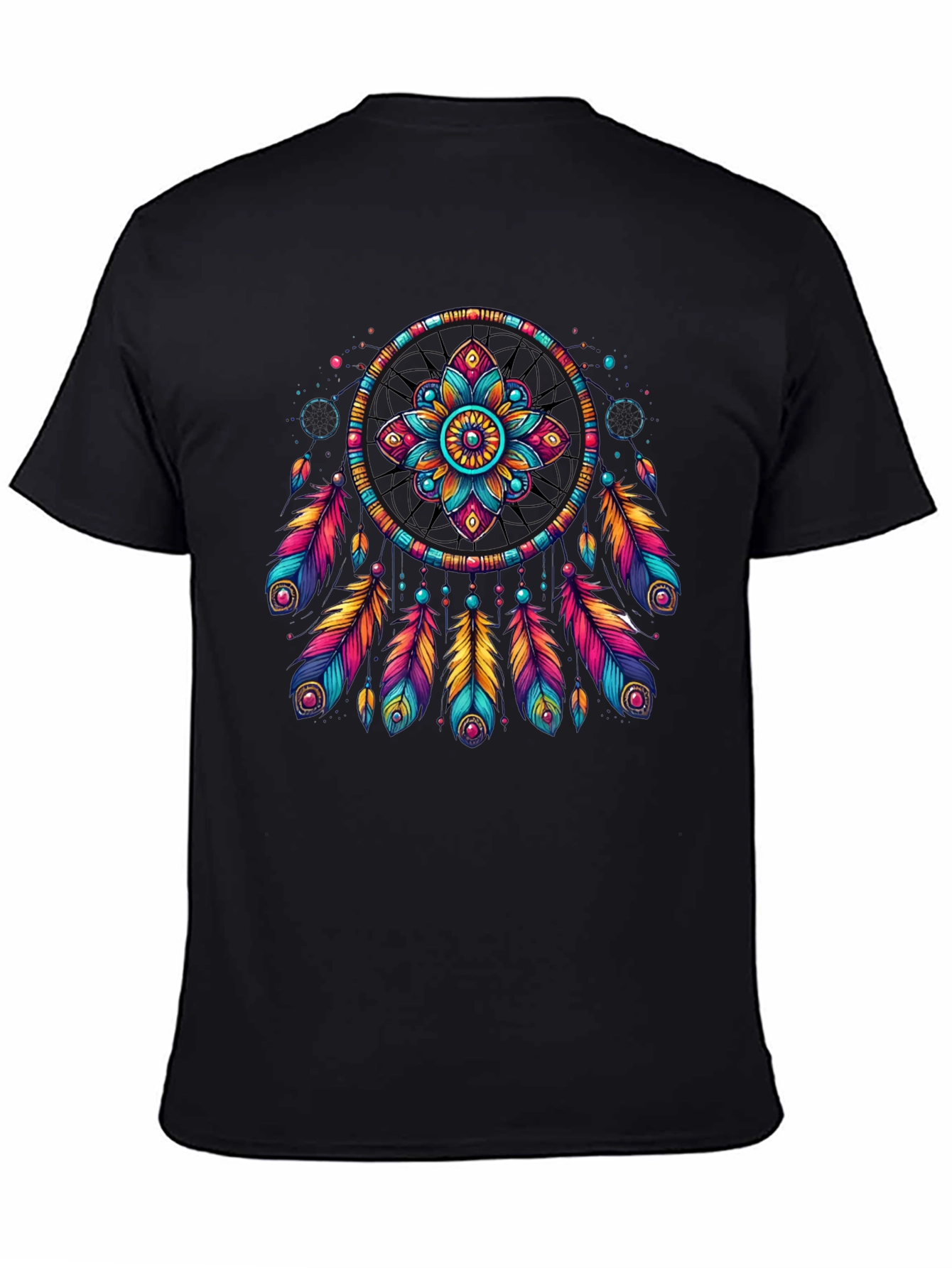 Dreamcatcher Graphic Print Black T-Shirt