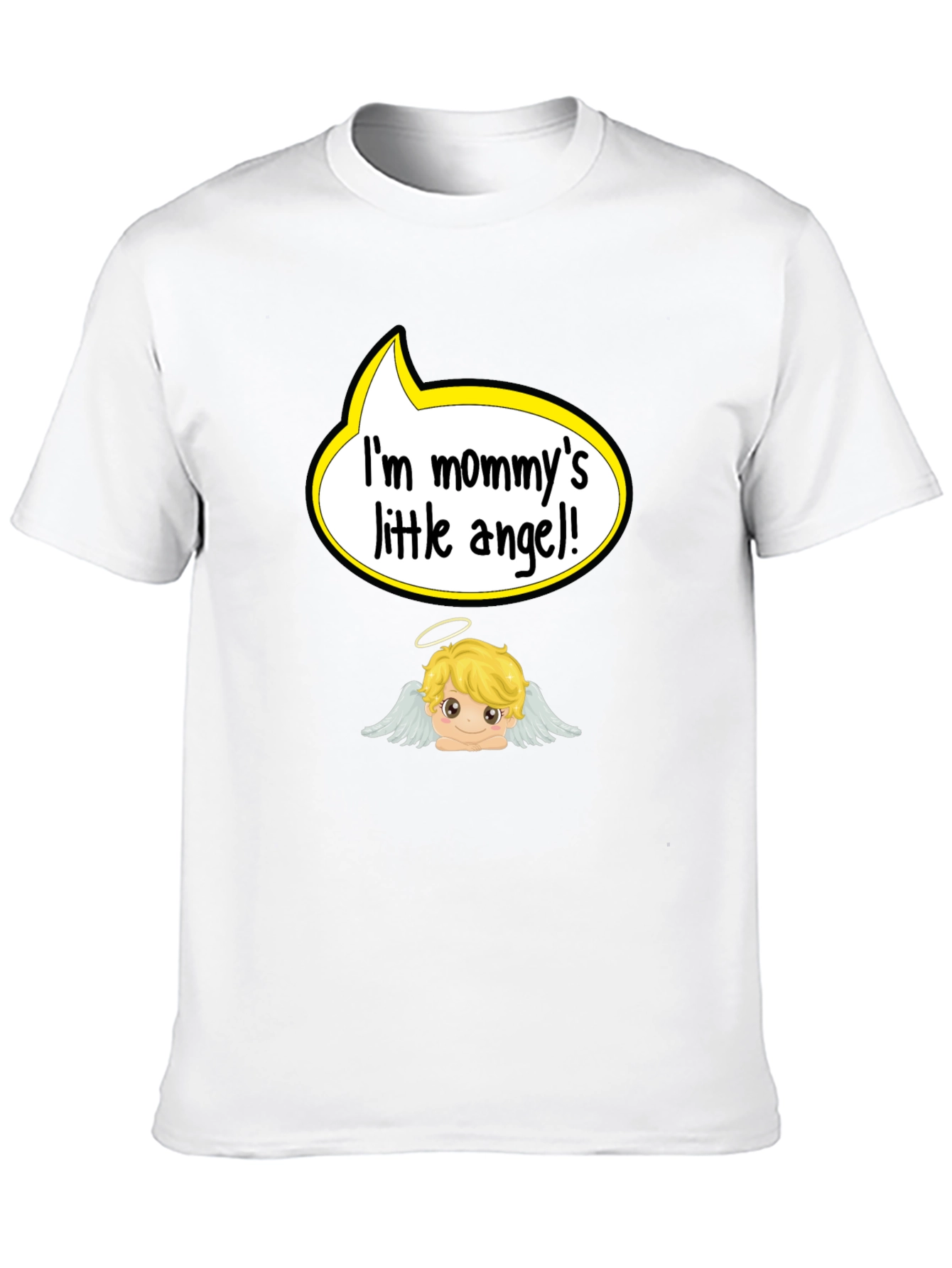 Mommys Little Angel T-Shirt - Cute Cherub Design