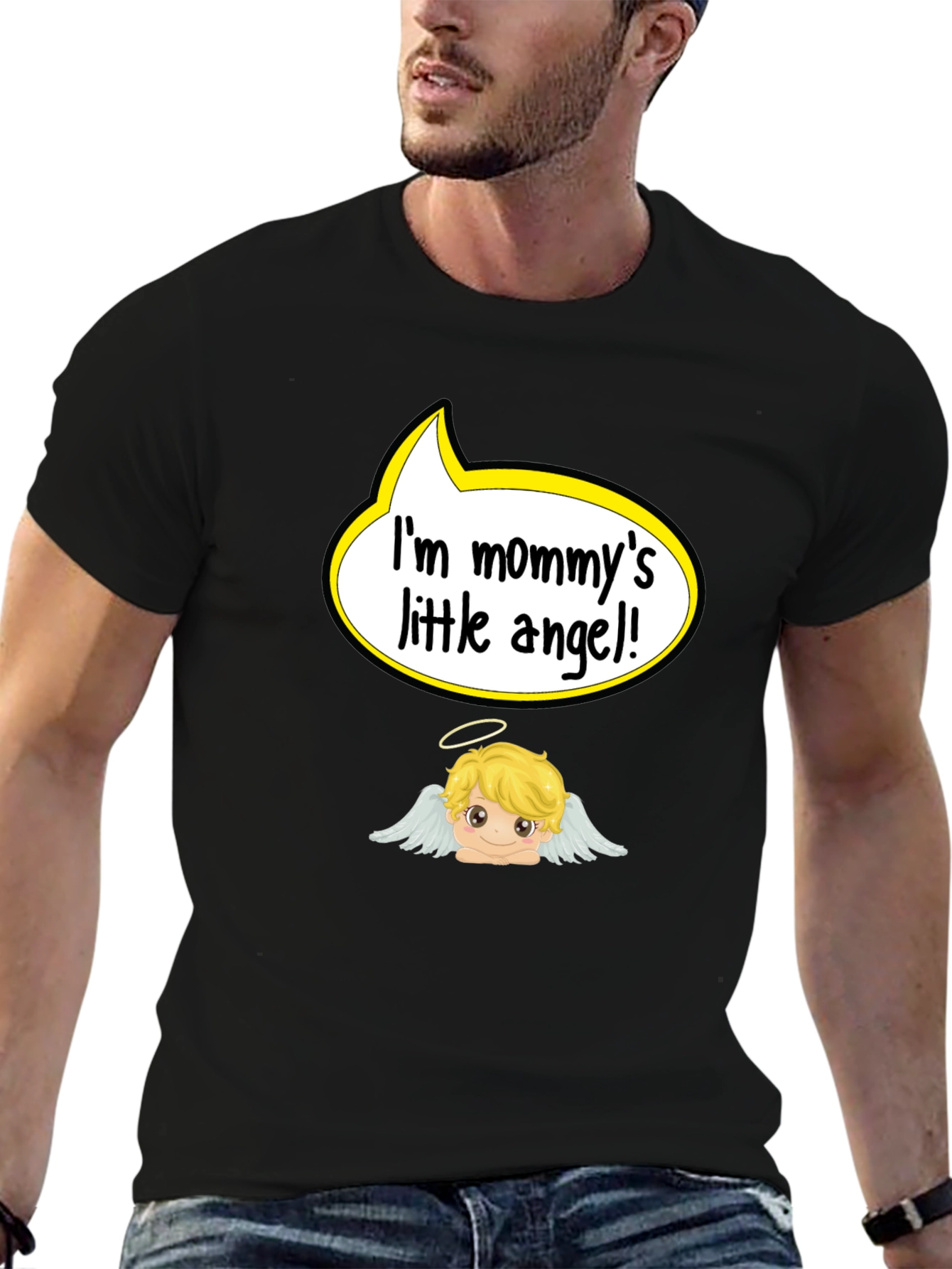 Mommys Little Angel T-Shirt - Cute Cherub Design