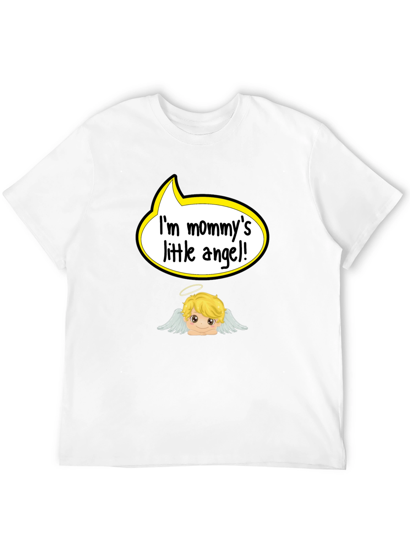 Mommys Little Angel T-Shirt - Cute Cherub Design
