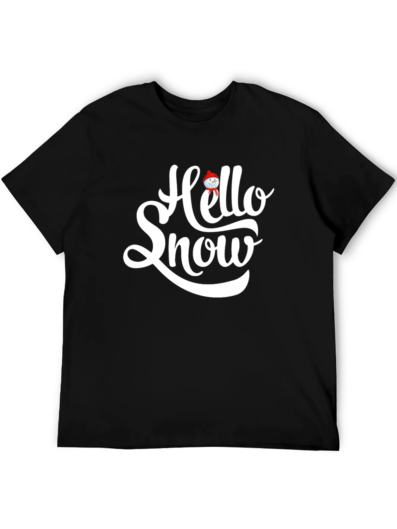 Hello Snow Graphic T-Shirt - Black