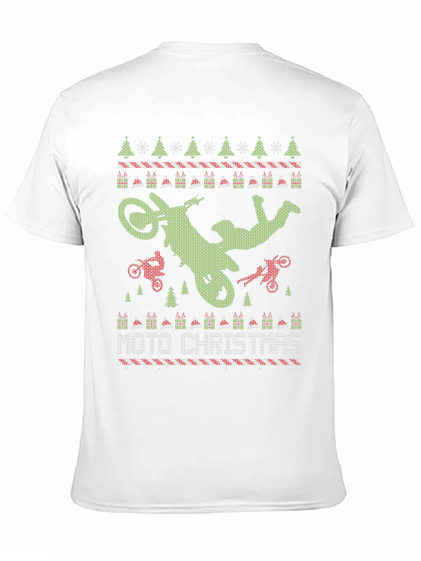 Moto Christmas Sweater Pattern T-Shirt