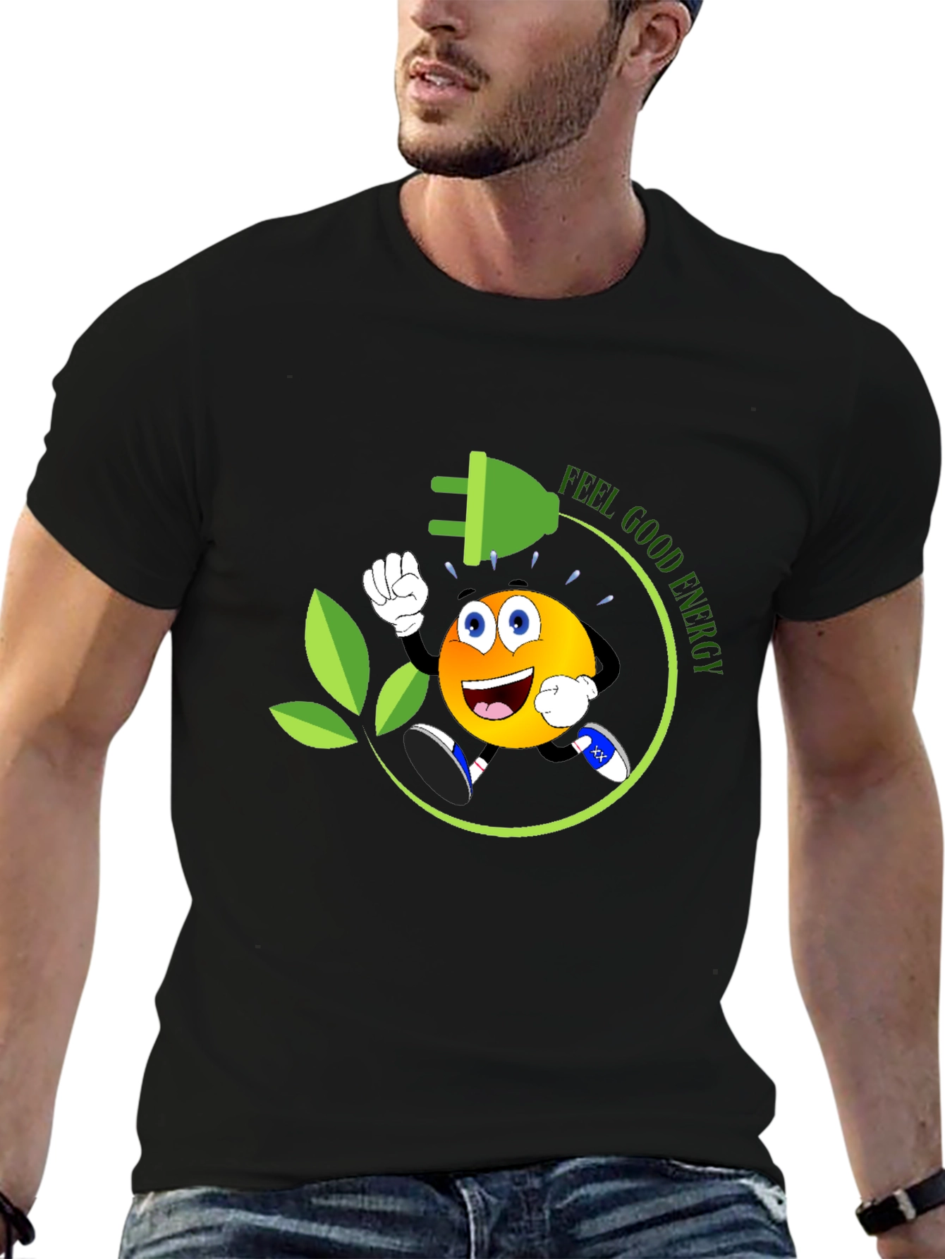 Feel Good Energy Black T-Shirt