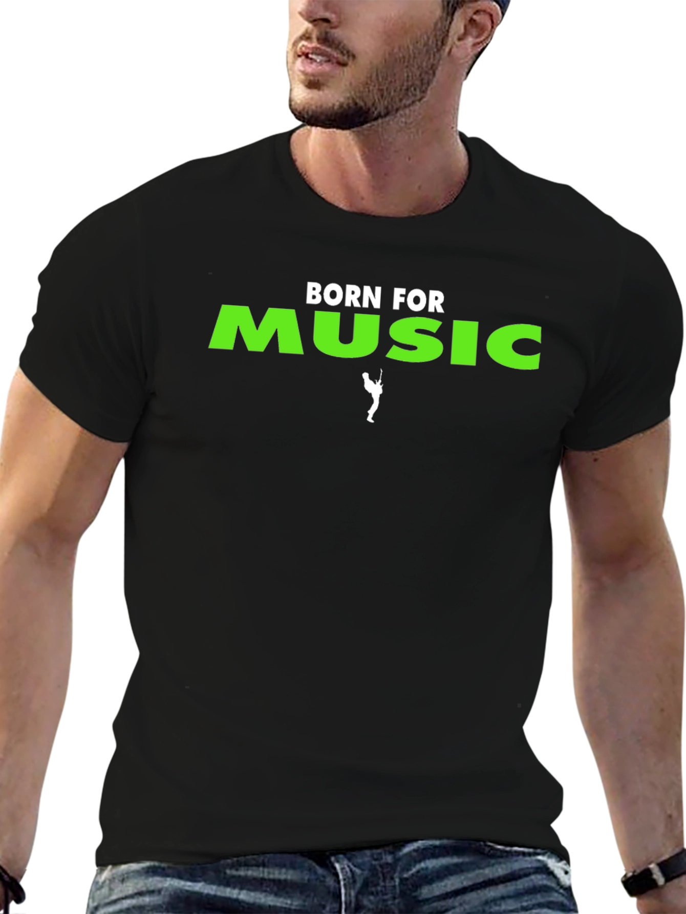 Born For Music Black Graphic Tee