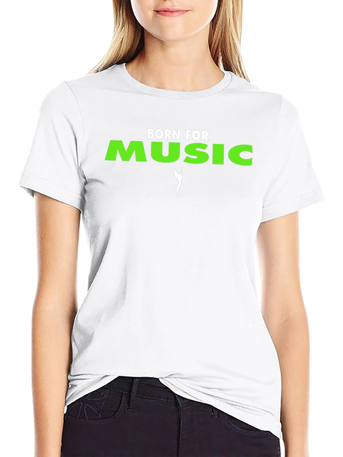 Born For Music Black Graphic Tee