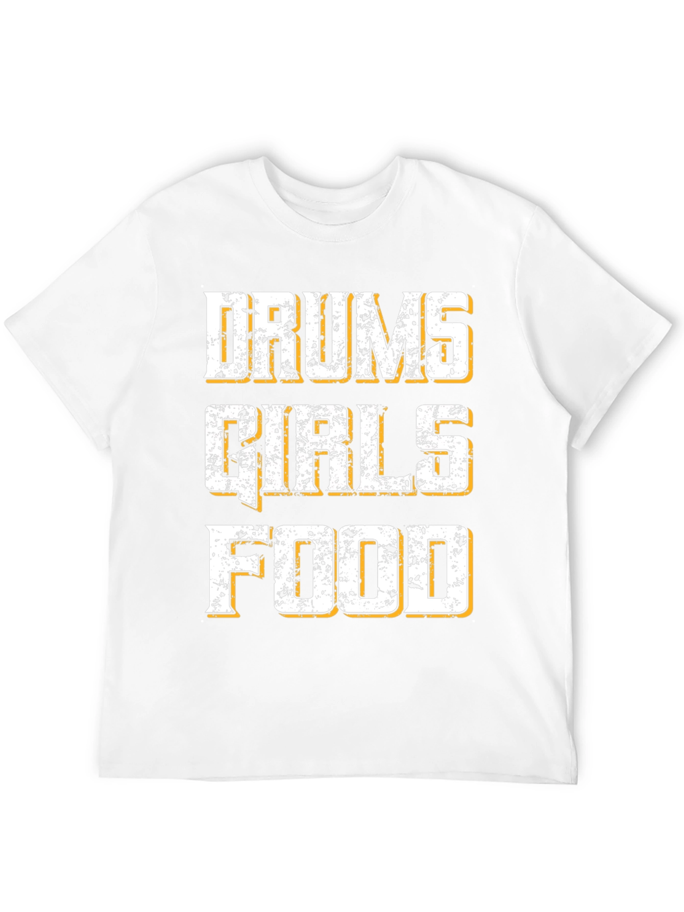 Drums Girls Food Graphic Tee - Black Cotton T-Shirt