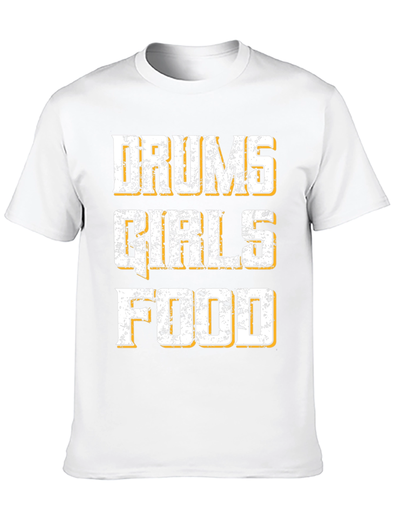 Drums Girls Food Graphic Tee - Black Cotton T-Shirt