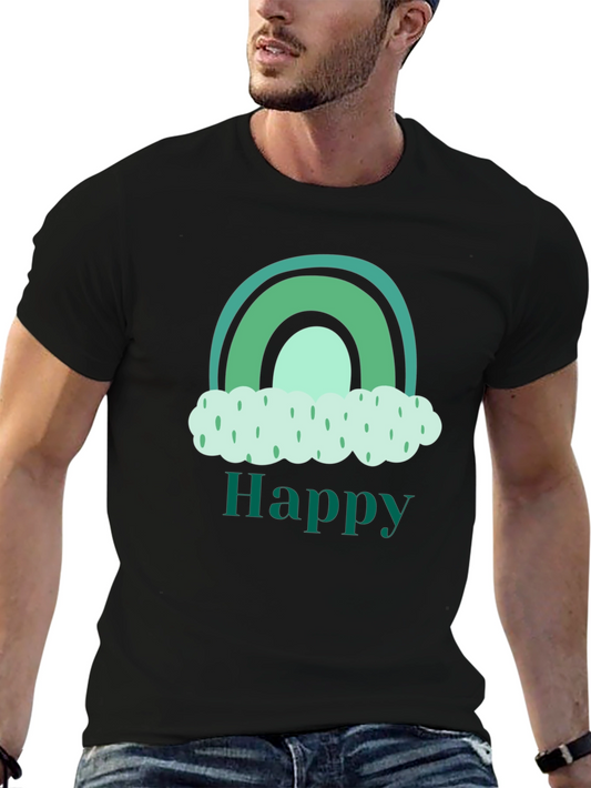 Happy Rainbow Cloud Graphic Tee