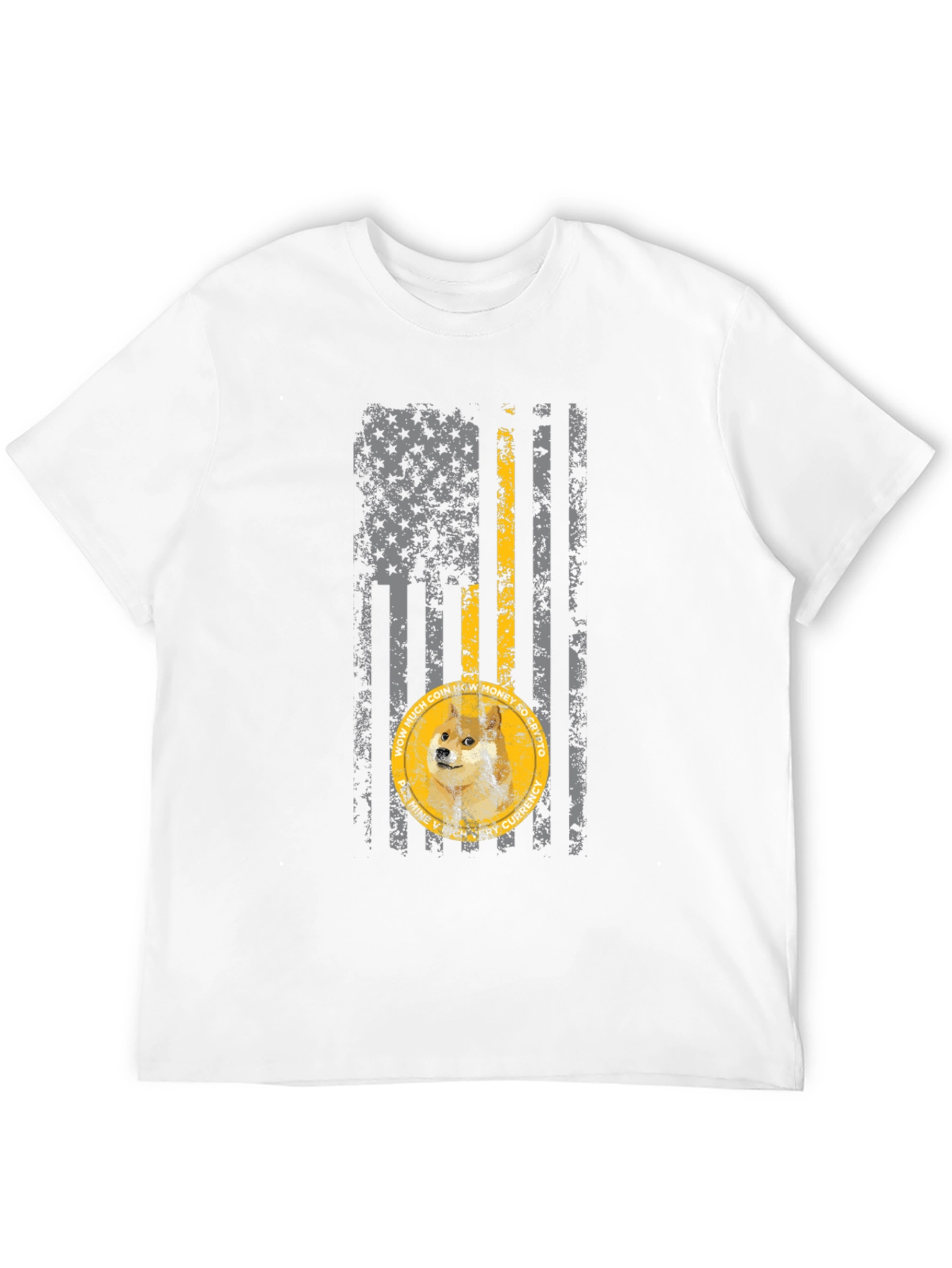 DogeCoin USA Flag T-Shirt - Crypto Meme Tee