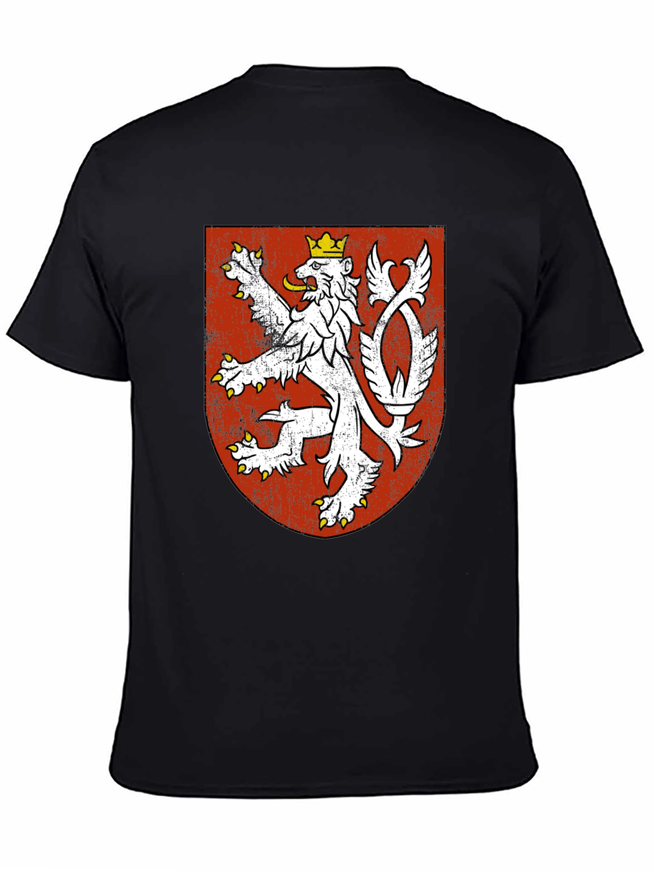 Czech Republic Lion Crest Black T-Shirt
