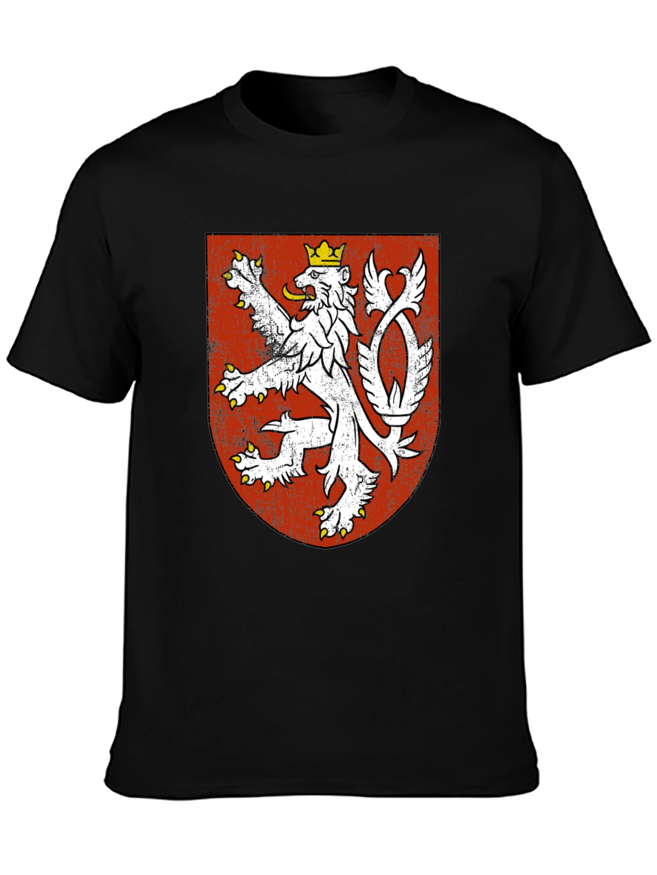 Czech Republic Lion Crest Black T-Shirt