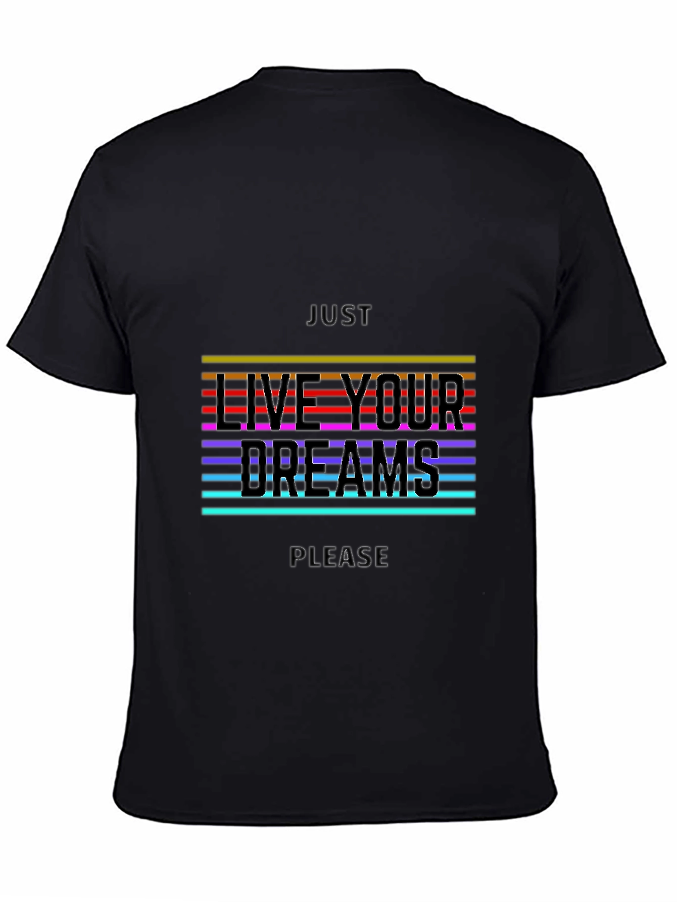 Live Your Dreams Graphic Tee - Black