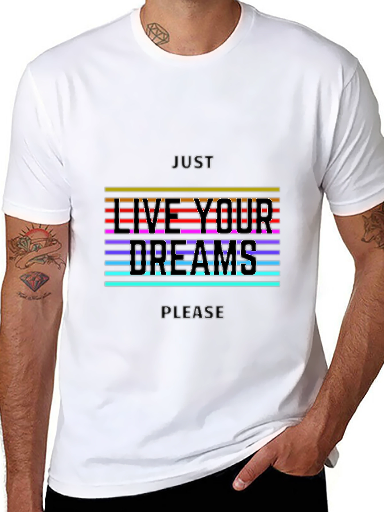 Live Your Dreams Graphic Tee - Black