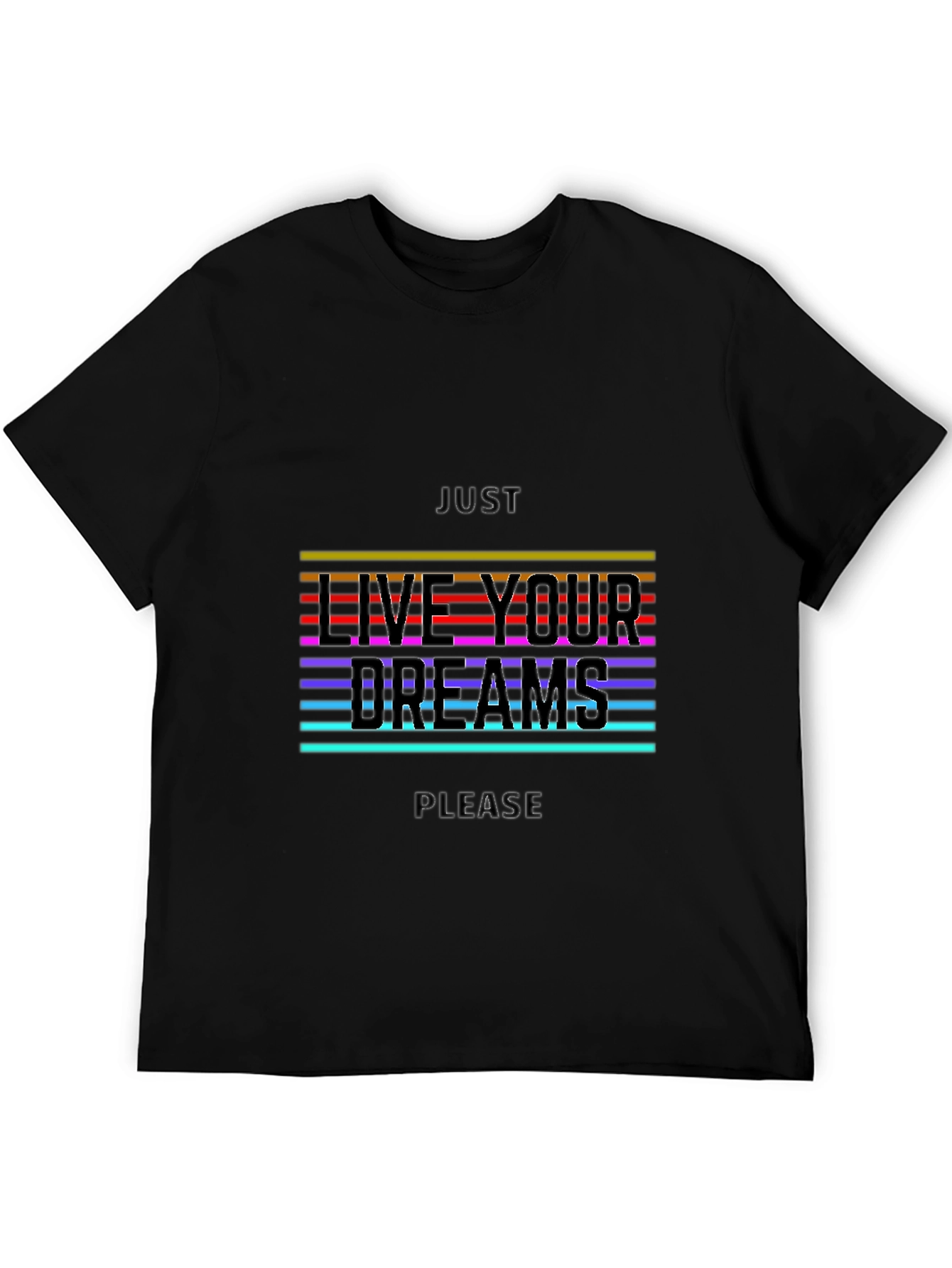 Live Your Dreams Graphic Tee - Black