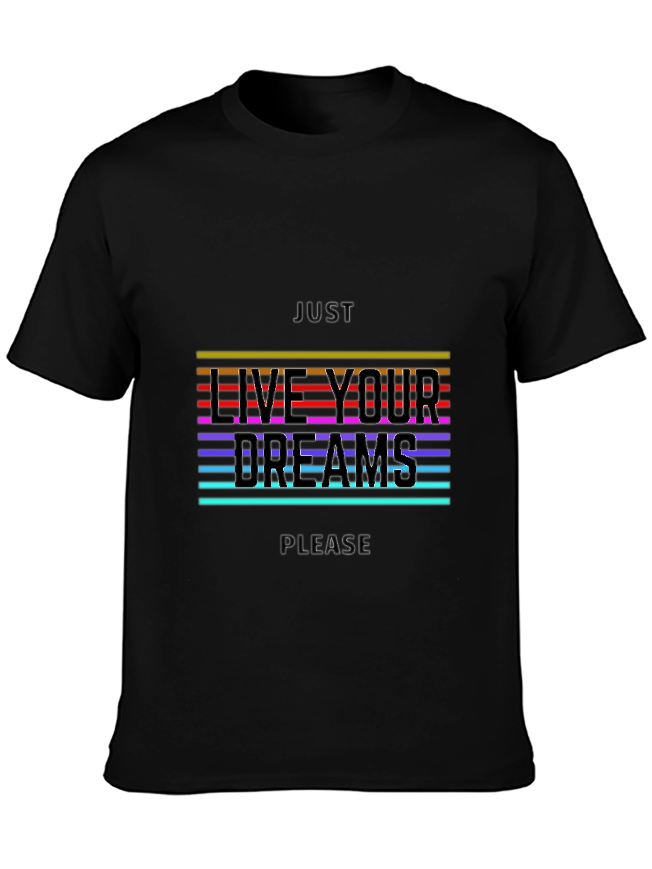 Live Your Dreams Graphic Tee - Black