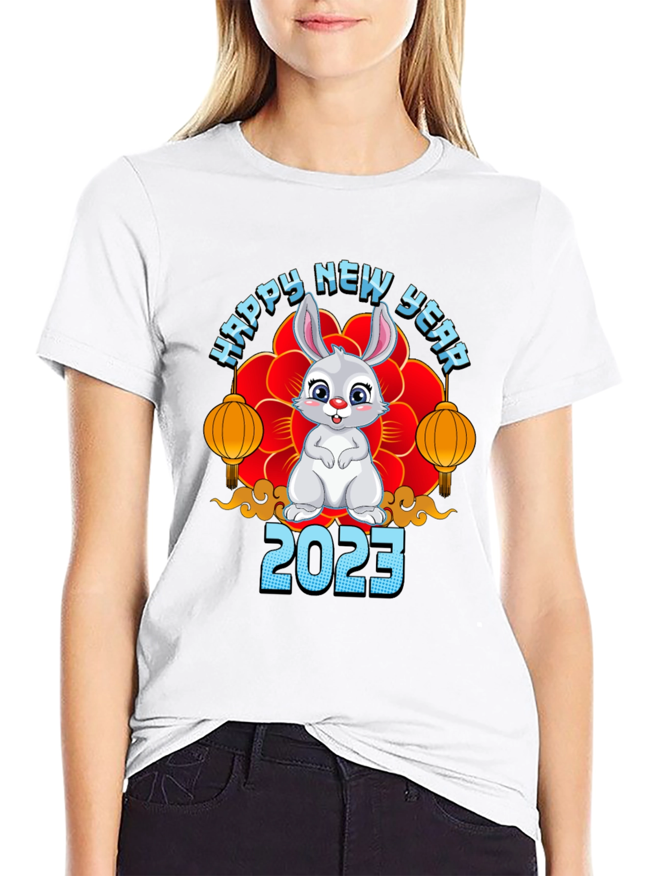 Happy New Year 2023 Rabbit Graphic Tee