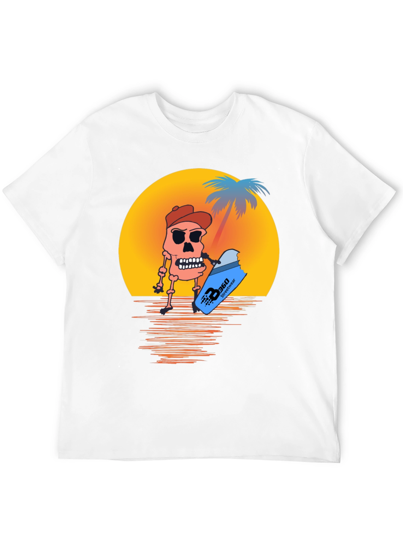 Sunset Skull T-Shirt - Beach Style