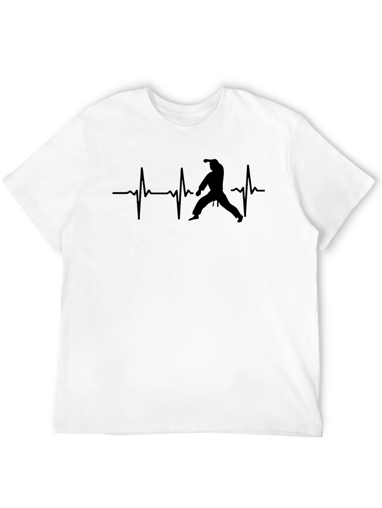 Martial Arts Heartbeat T-Shirt - Black