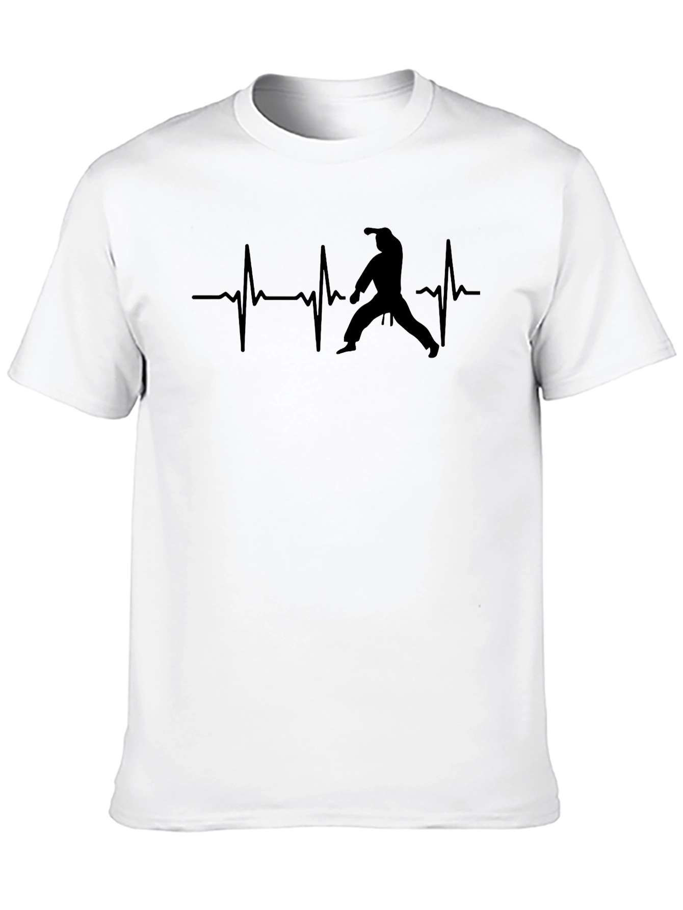 Martial Arts Heartbeat T-Shirt - Black