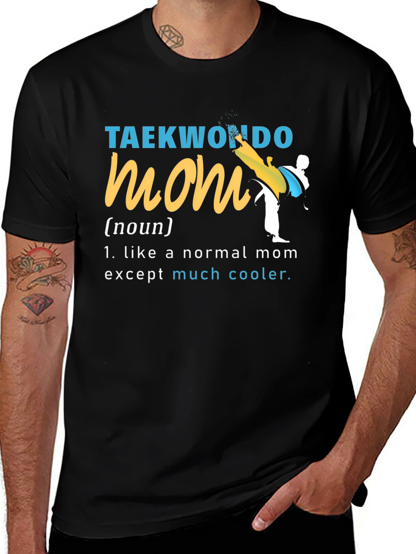 Taekwondo Mom Graphic Tee - Martial Arts Mother T-Shirt