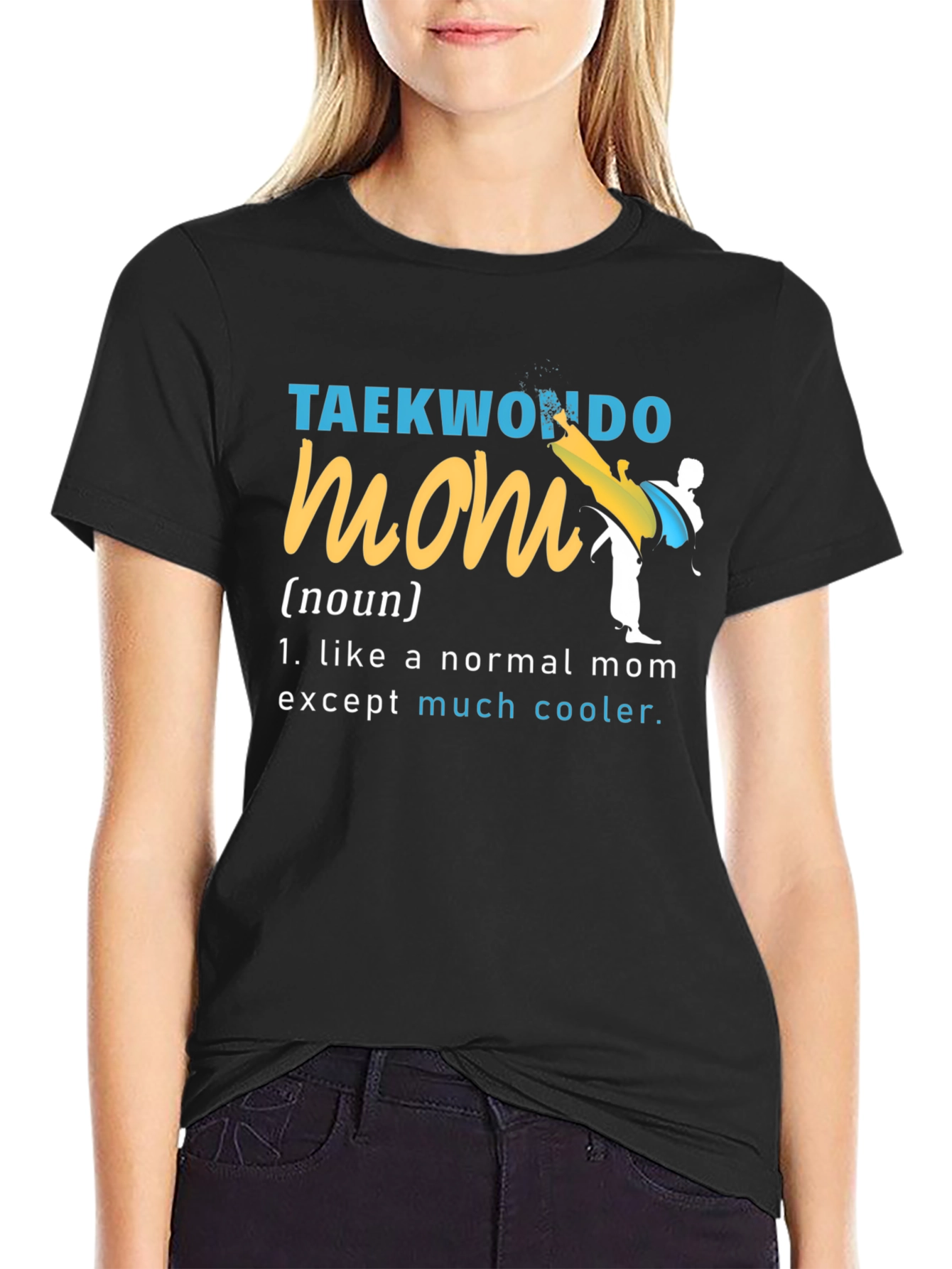Taekwondo Mom Graphic Tee - Martial Arts Mother T-Shirt
