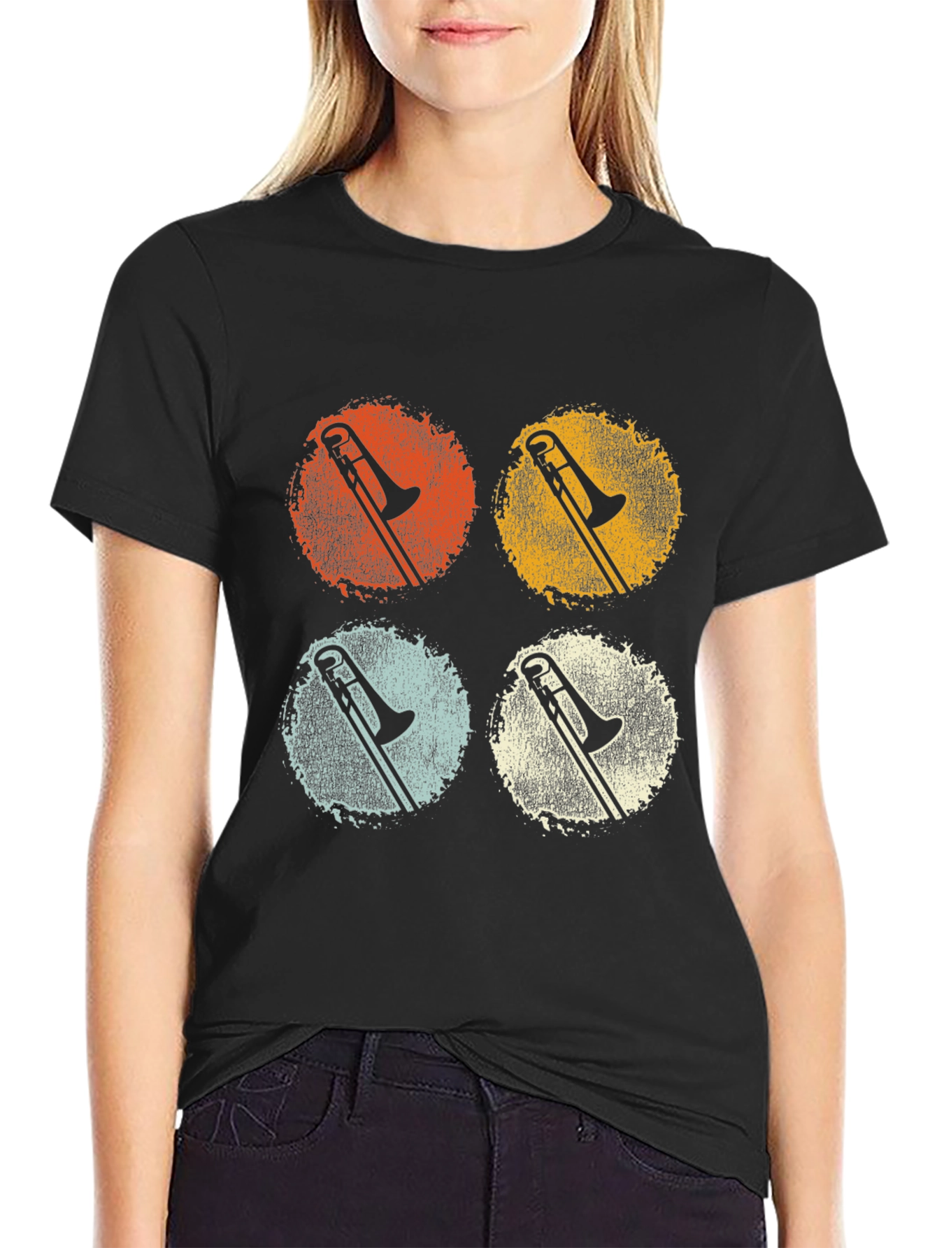 Retro Trombone Music T-Shirt