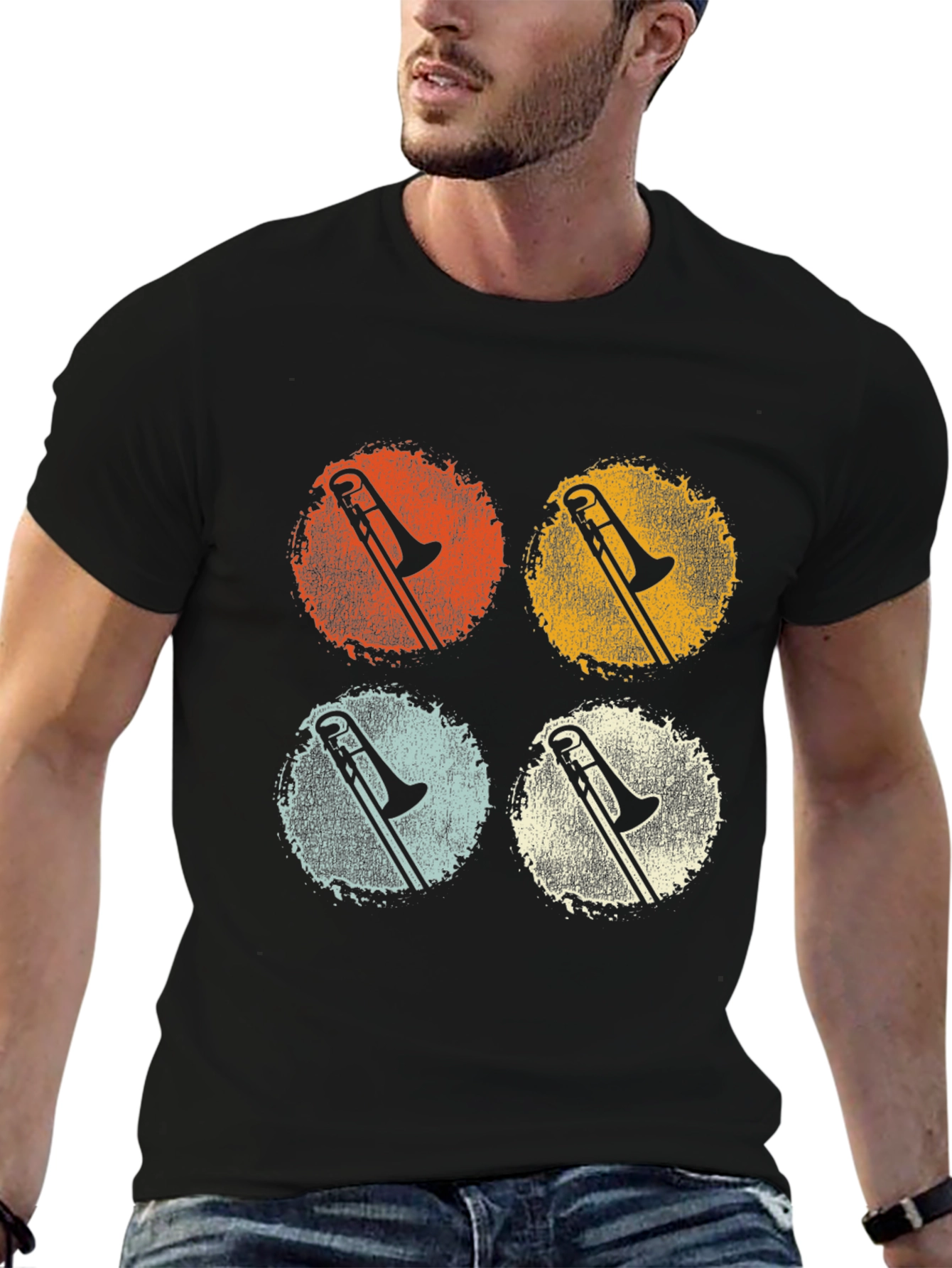 Retro Trombone Music T-Shirt