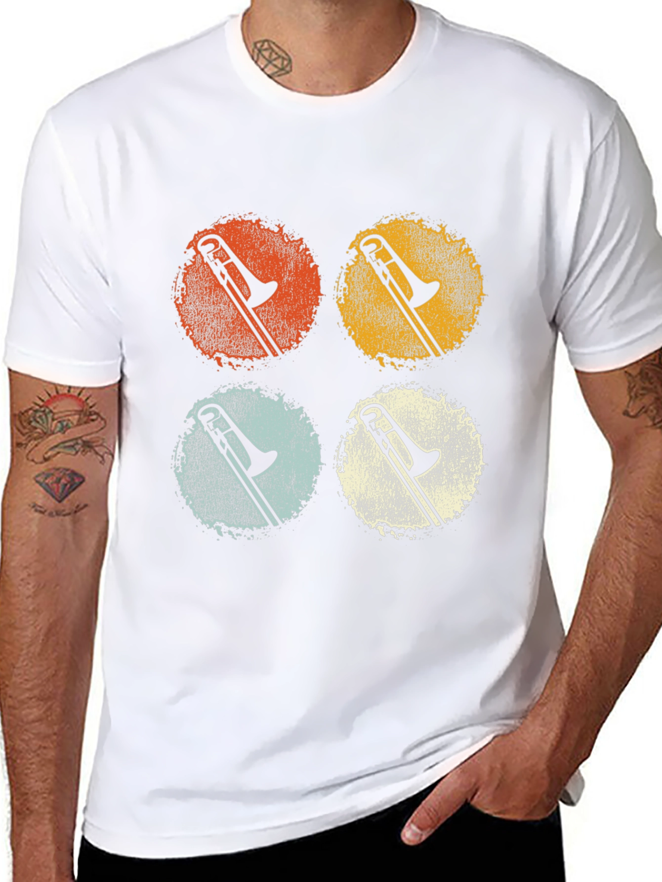 Retro Trombone Music T-Shirt
