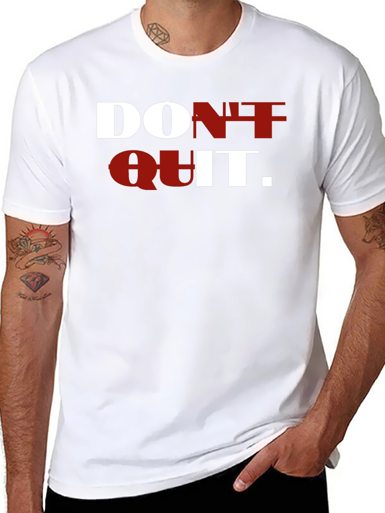Motivational Dont Quit T-Shirt - Black