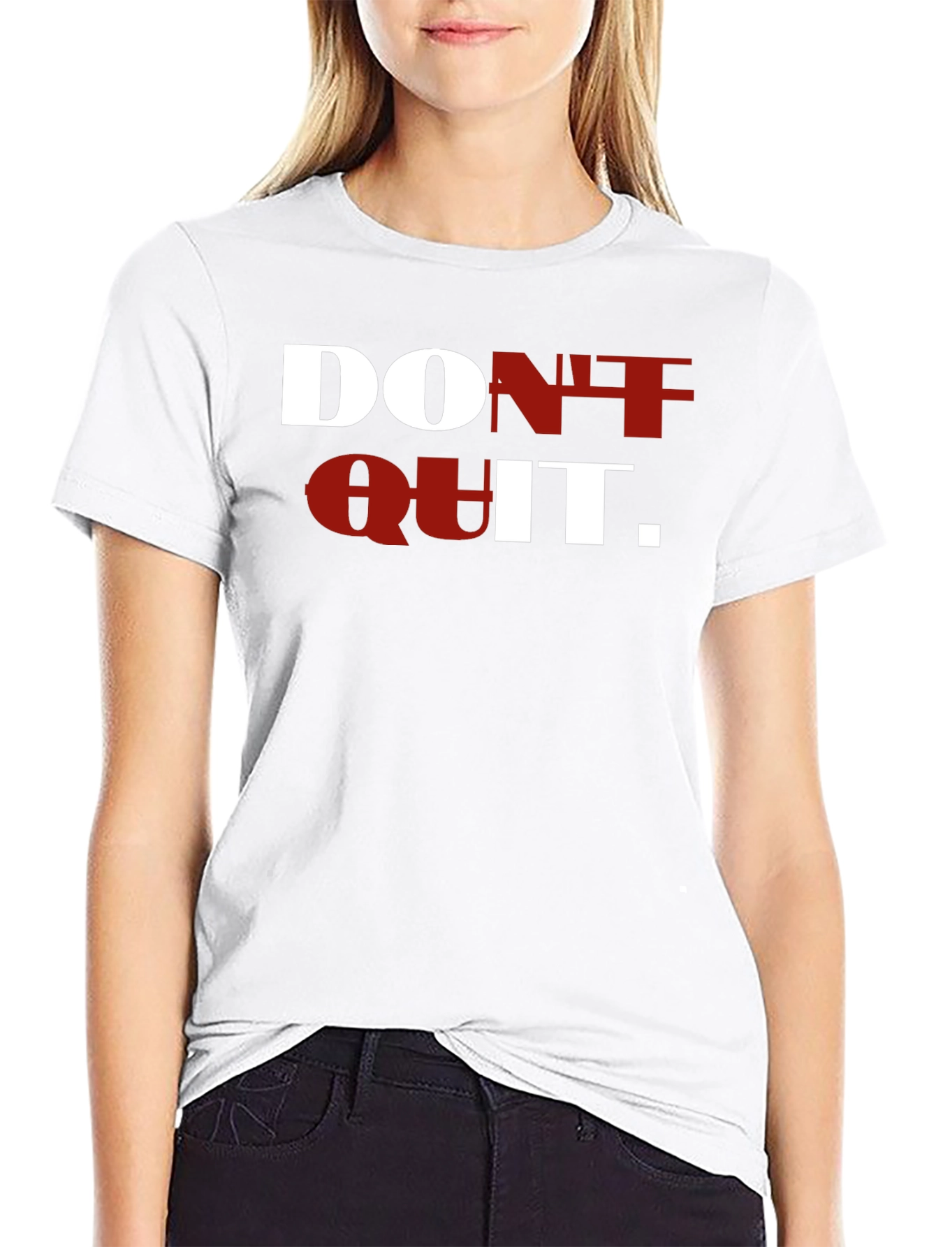 Motivational Dont Quit T-Shirt - Black