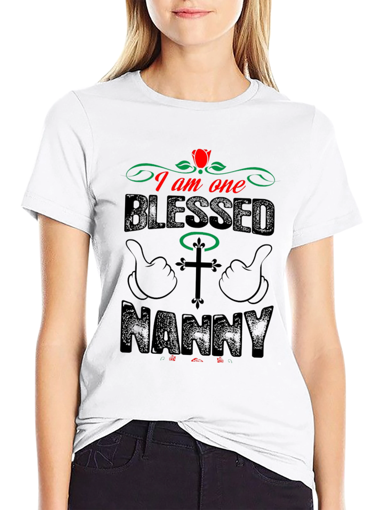 Blessed Nanny Graphic T-Shirt - Stylish & Comfortable