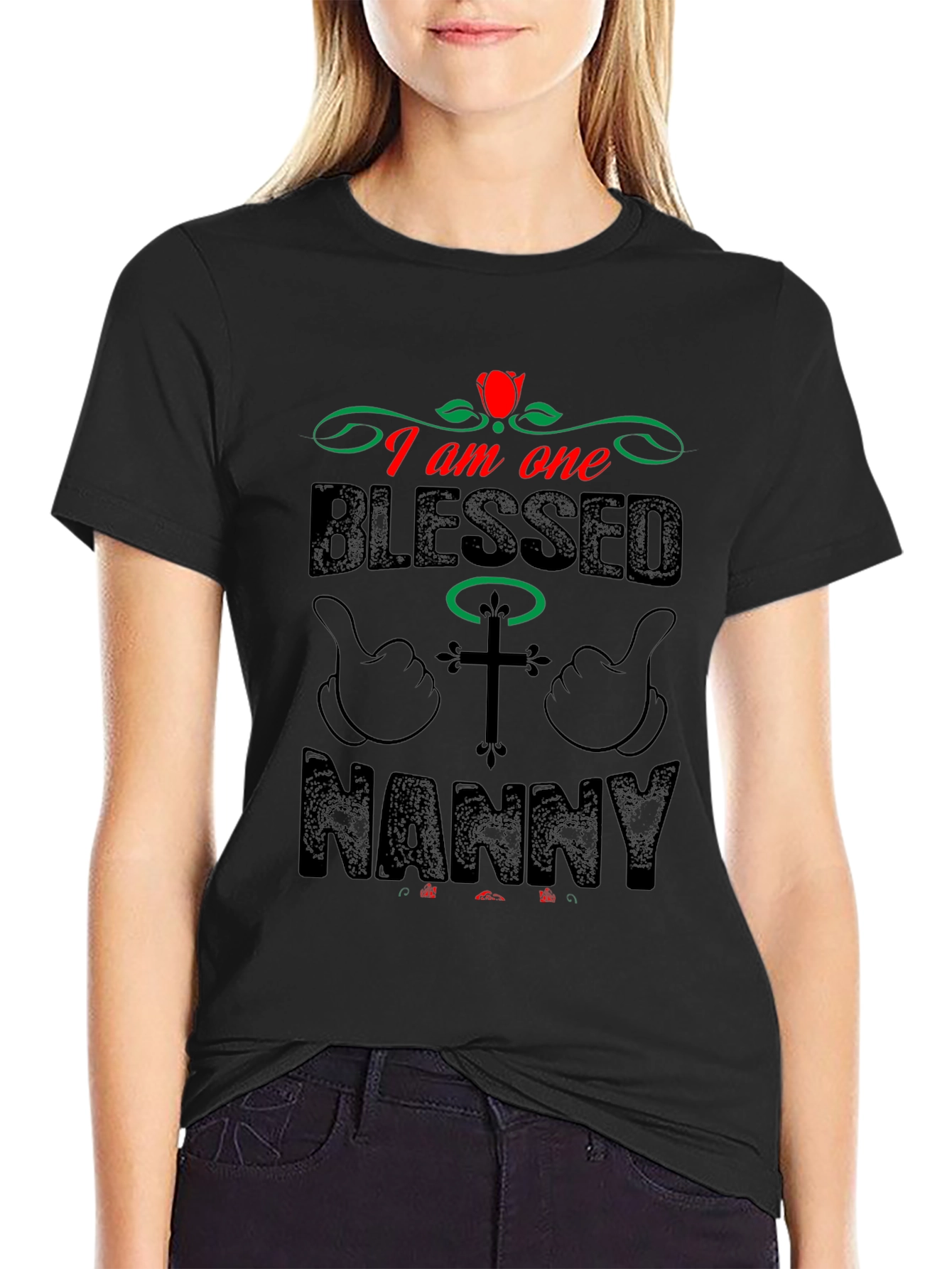 Blessed Nanny Graphic T-Shirt - Stylish & Comfortable