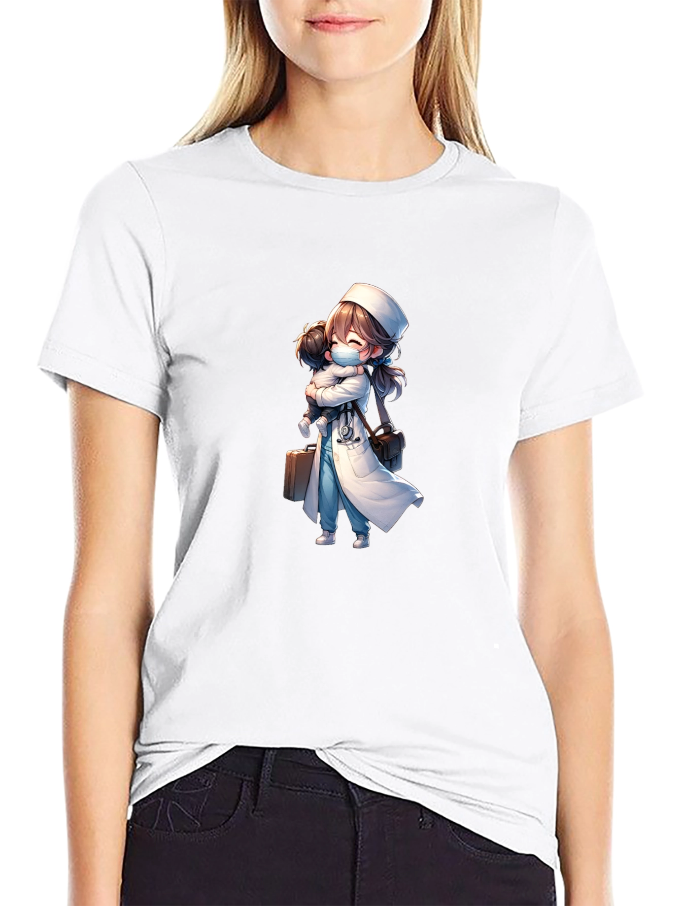 Nurse Hug Graphic T-Shirt