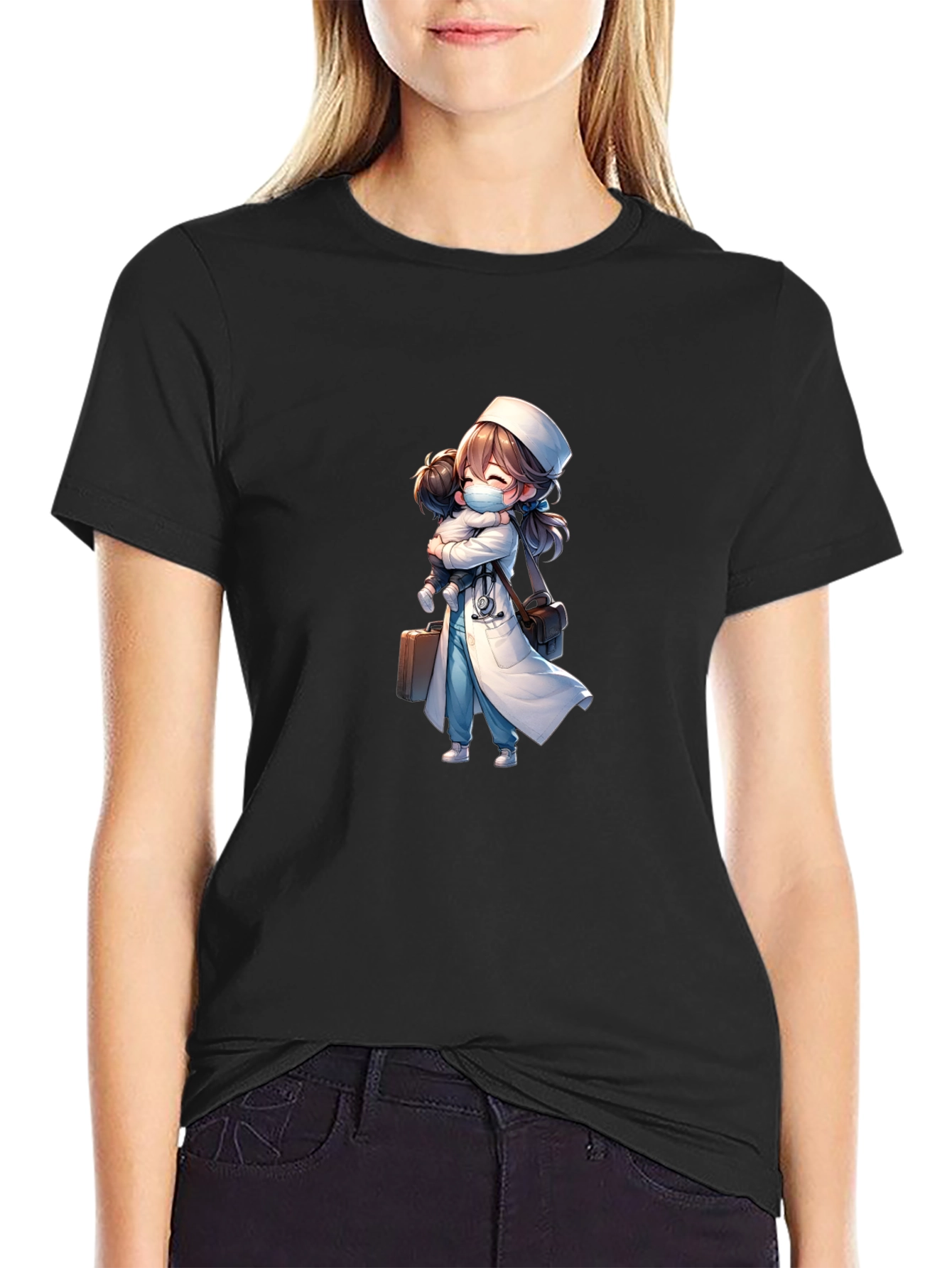 Nurse Hug Graphic T-Shirt