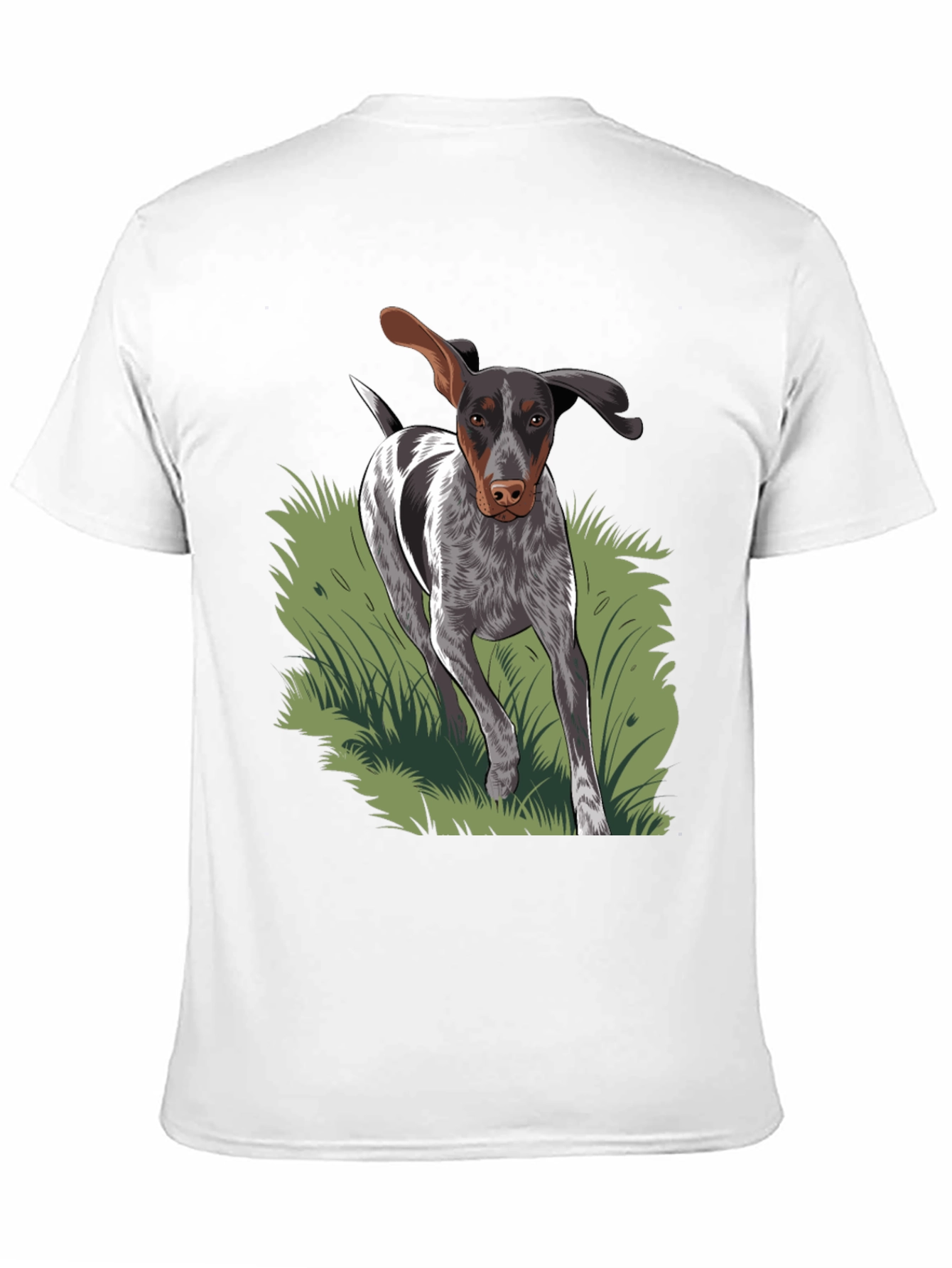 Dog Graphic Tee - Black Cotton Blend T-Shirt