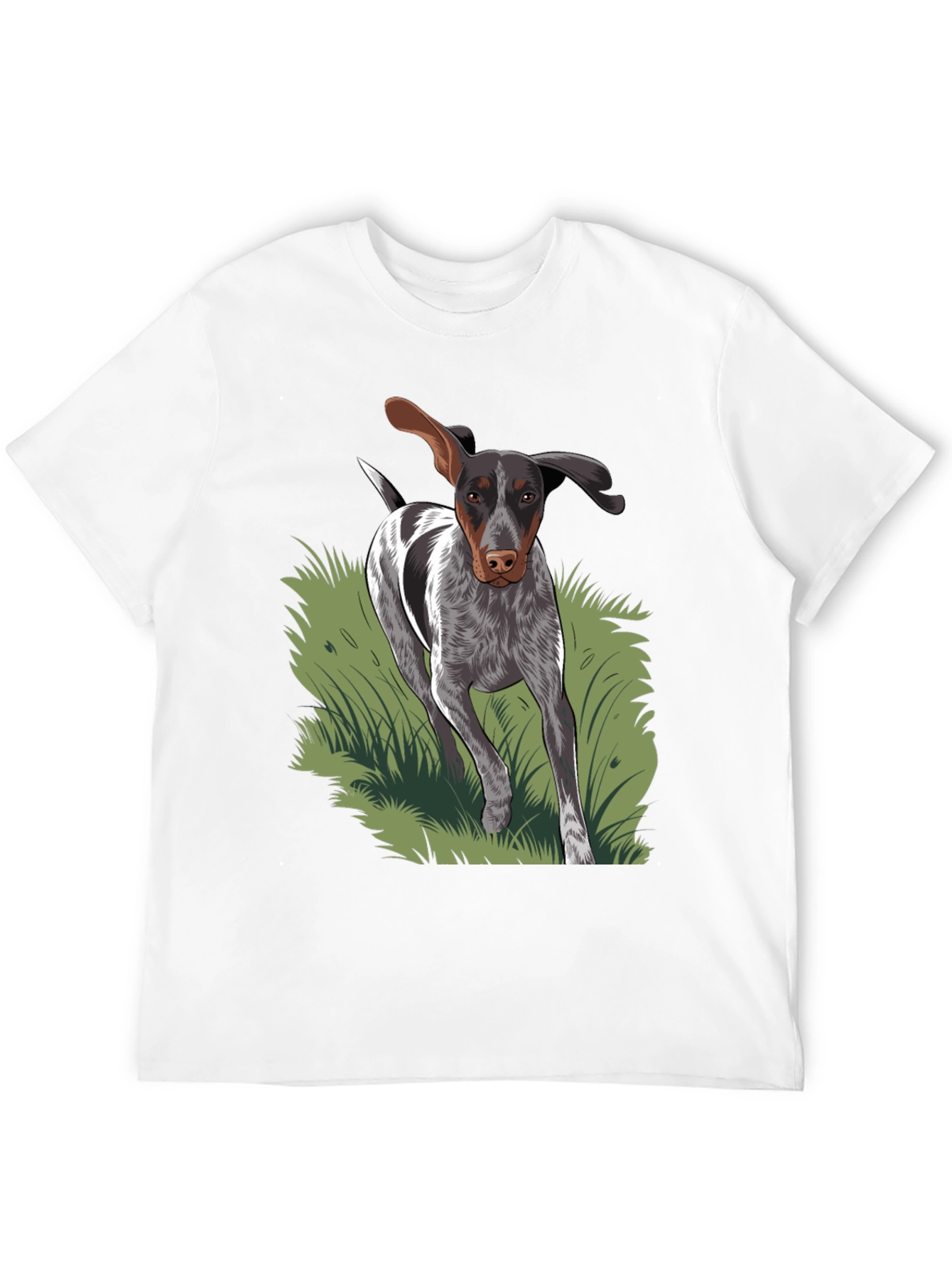Dog Graphic Tee - Black Cotton Blend T-Shirt