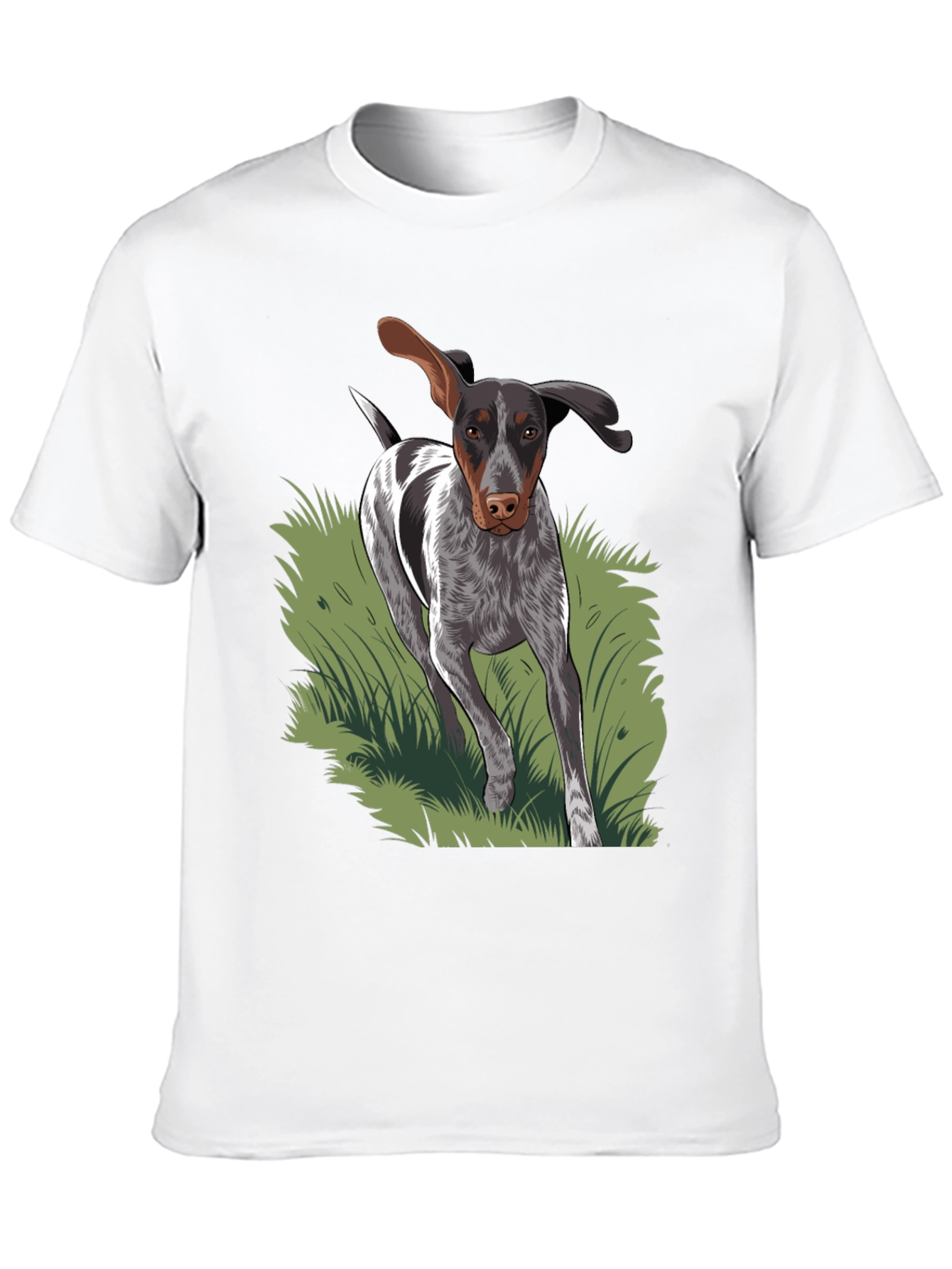 Dog Graphic Tee - Black Cotton Blend T-Shirt