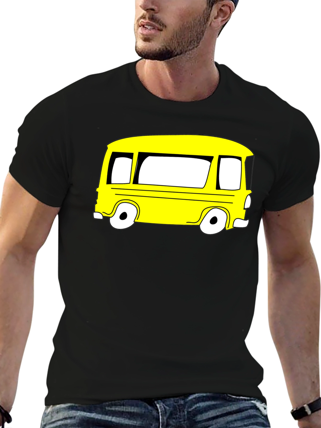 Retro Yellow Van Graphic T-Shirt