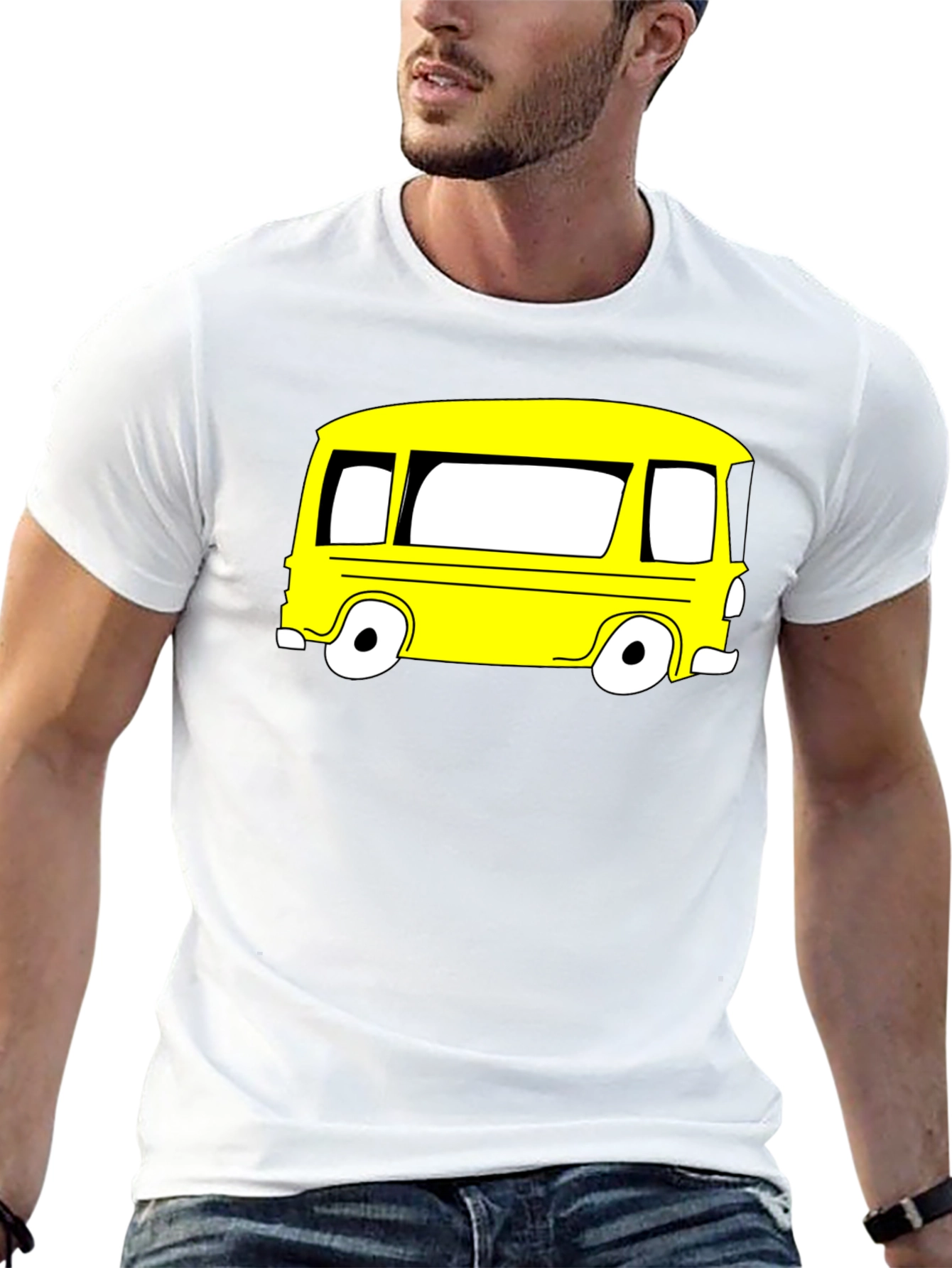 Retro Yellow Van Graphic T-Shirt