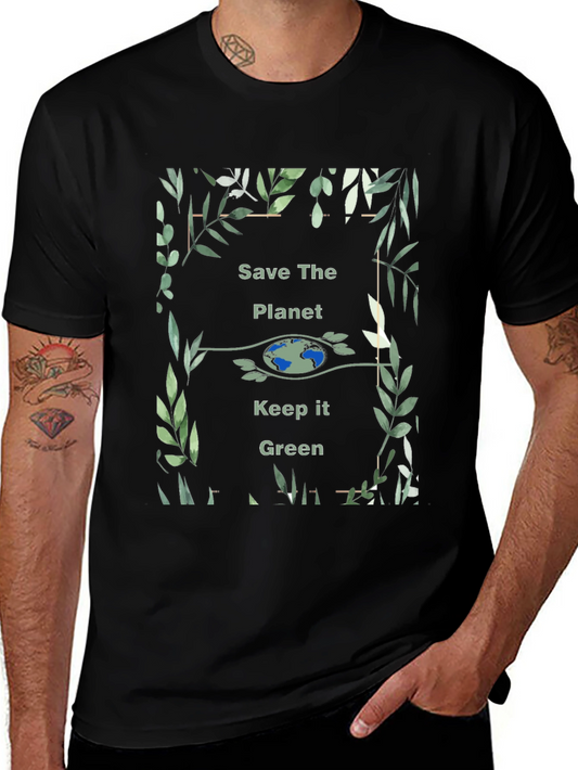 Eco-Friendly Save The Planet Graphic T-Shirt