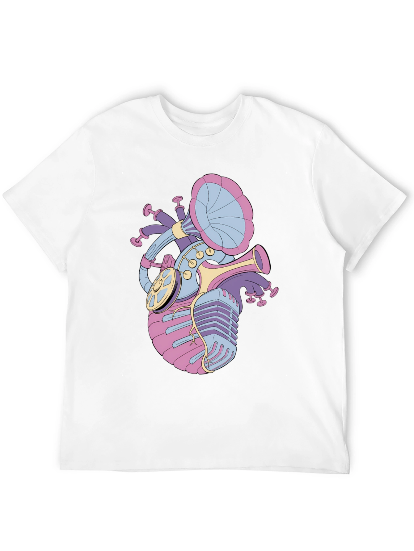 Musical Heart Graphic Tee - Black Unisex T-Shirt