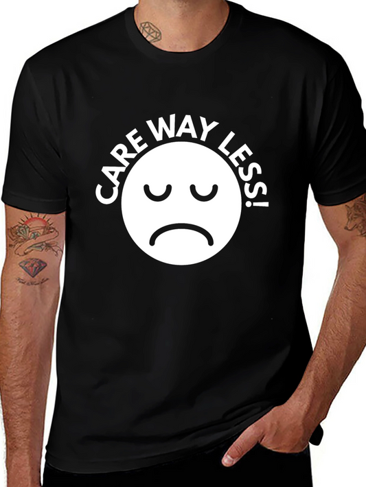 Care Way Less Graphic T-Shirt - Mens Black Tee
